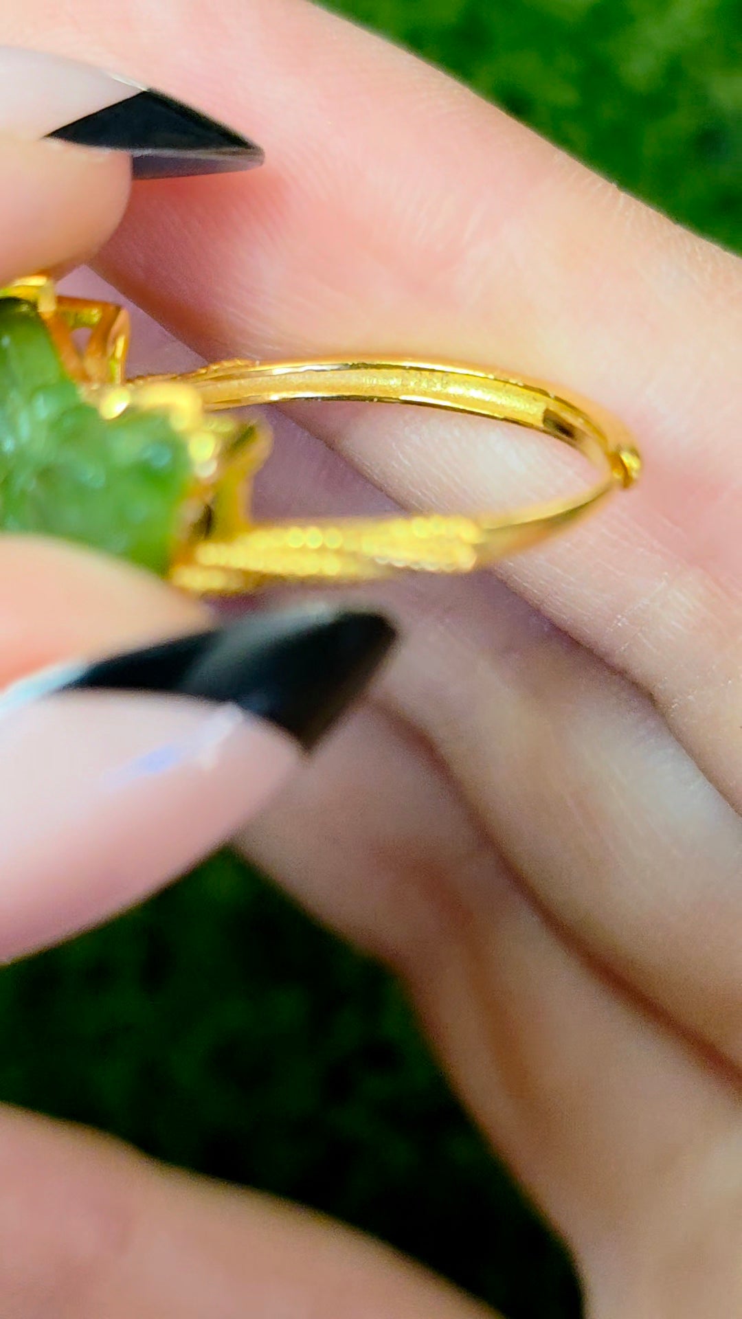 Green Jadeite Butterfly Ring