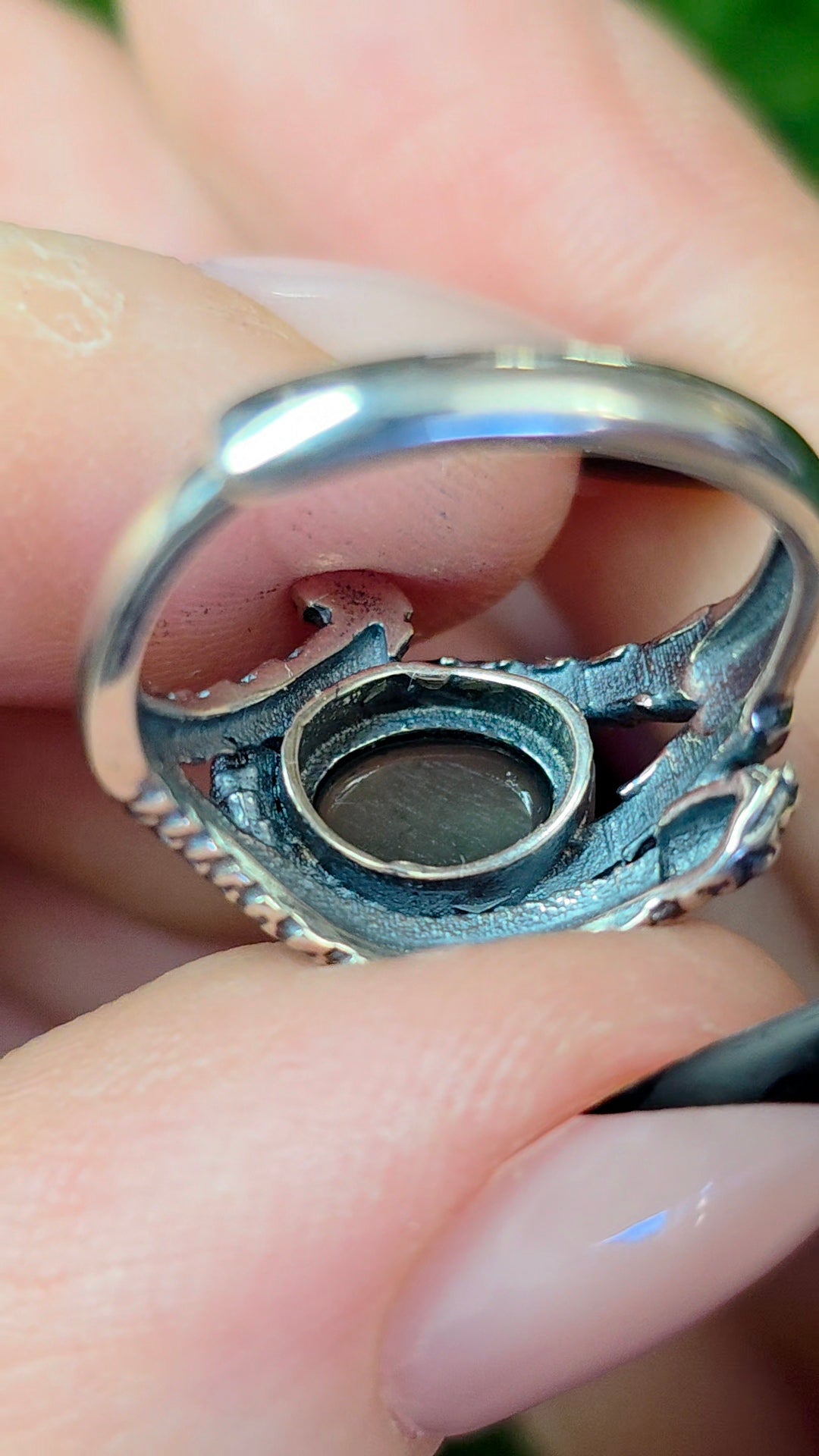 Blue Water Jadeite Snake Ring