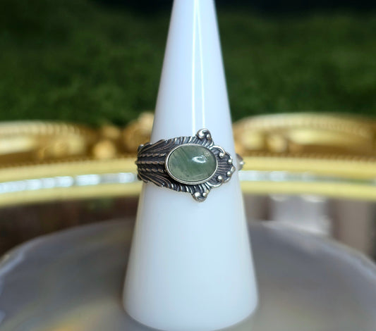 Blue Water Jadeite Wrap Ring