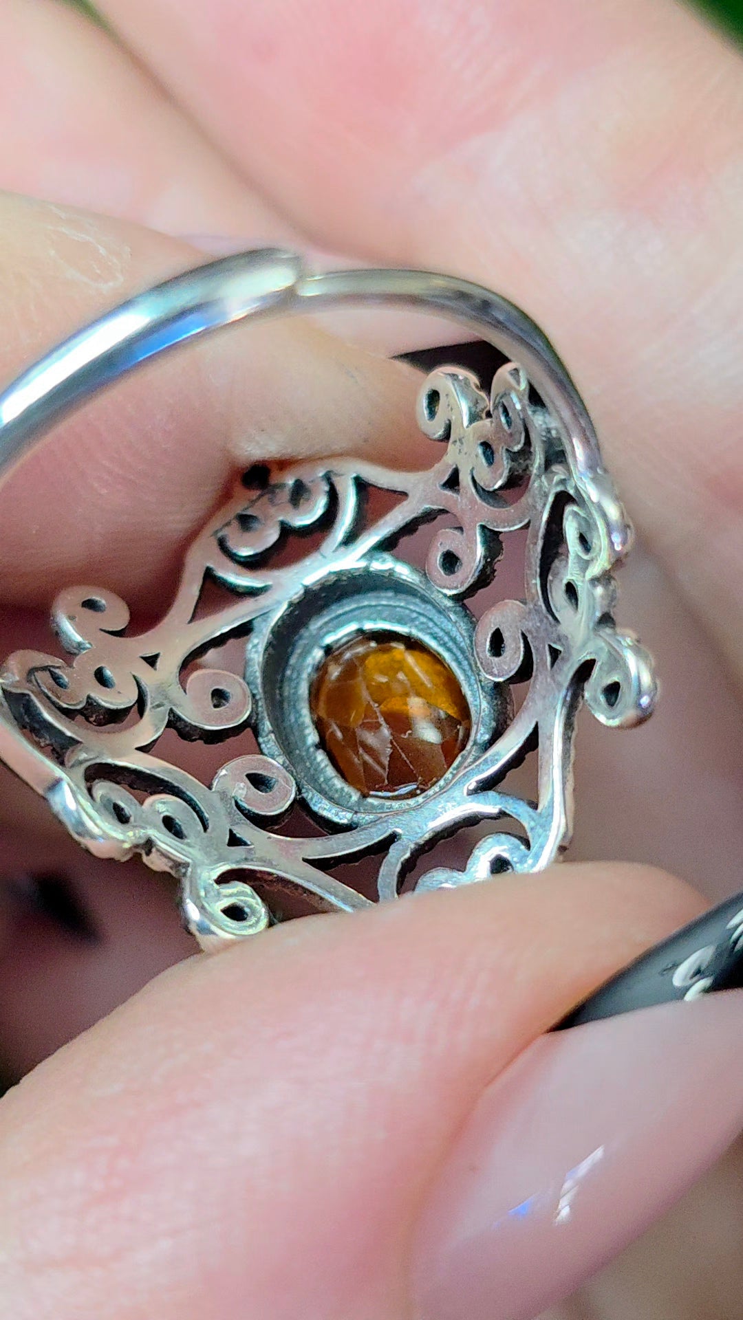 Fanta Garnet Art Deco Ring