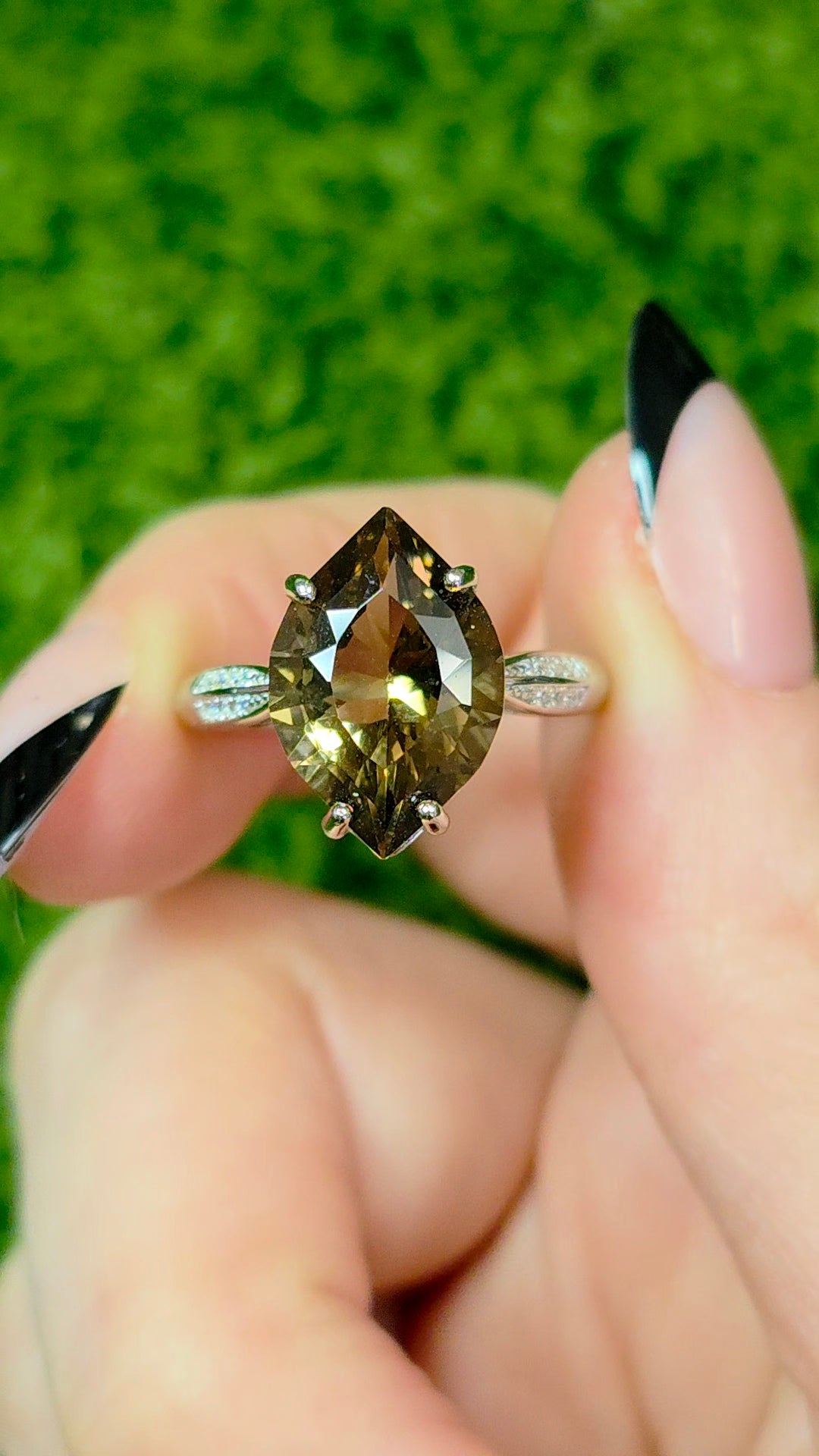 Smokey Quartz Eye Ring B