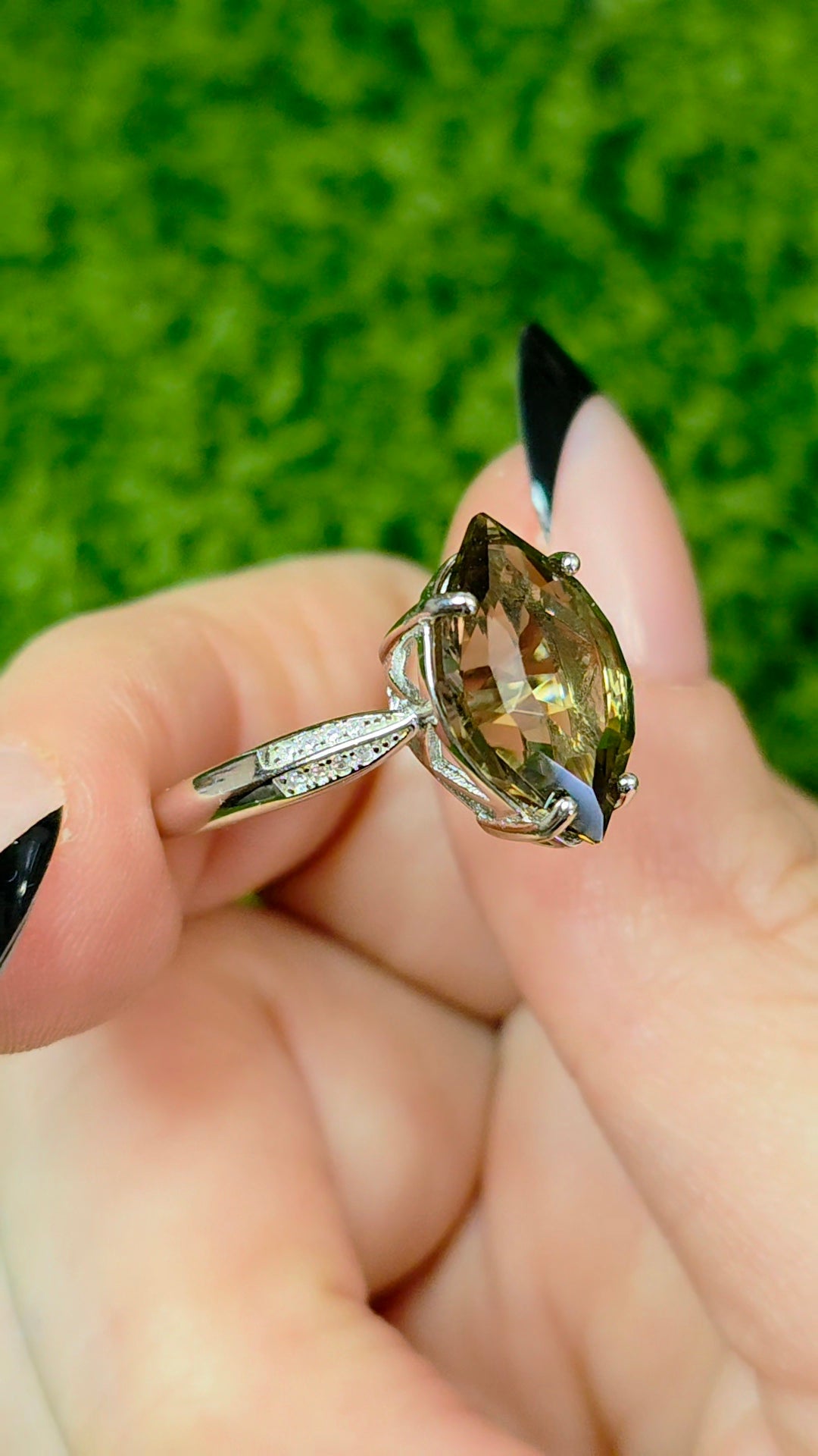 Smokey Quartz Eye Ring B