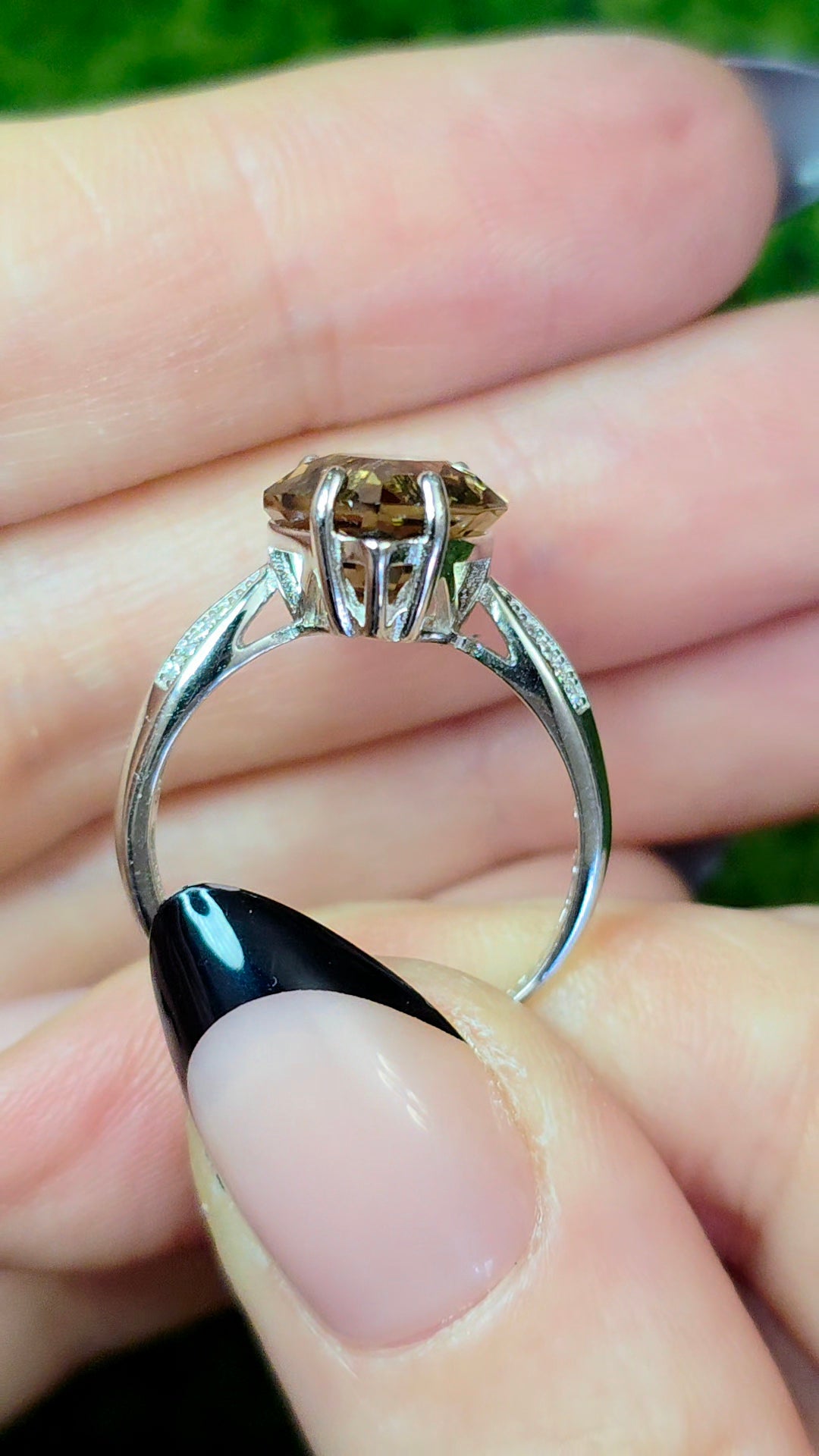 Smokey Quartz Eye Ring B