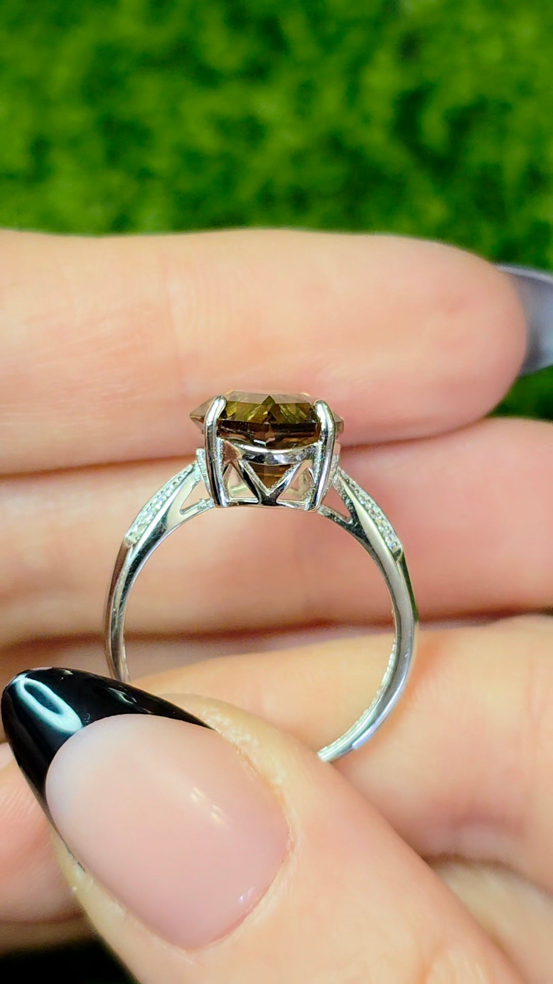 Smokey Quartz Eye Ring B