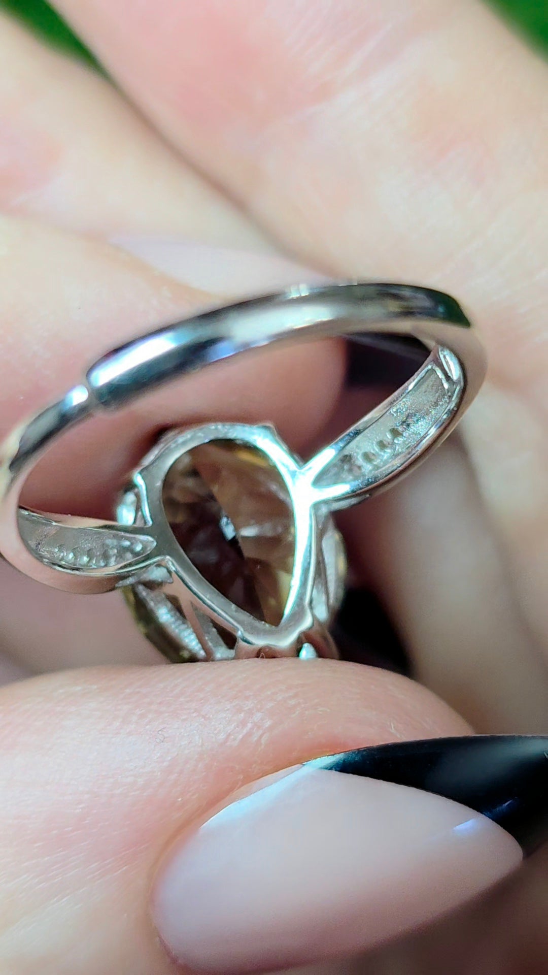 Smokey Quartz Eye Ring B