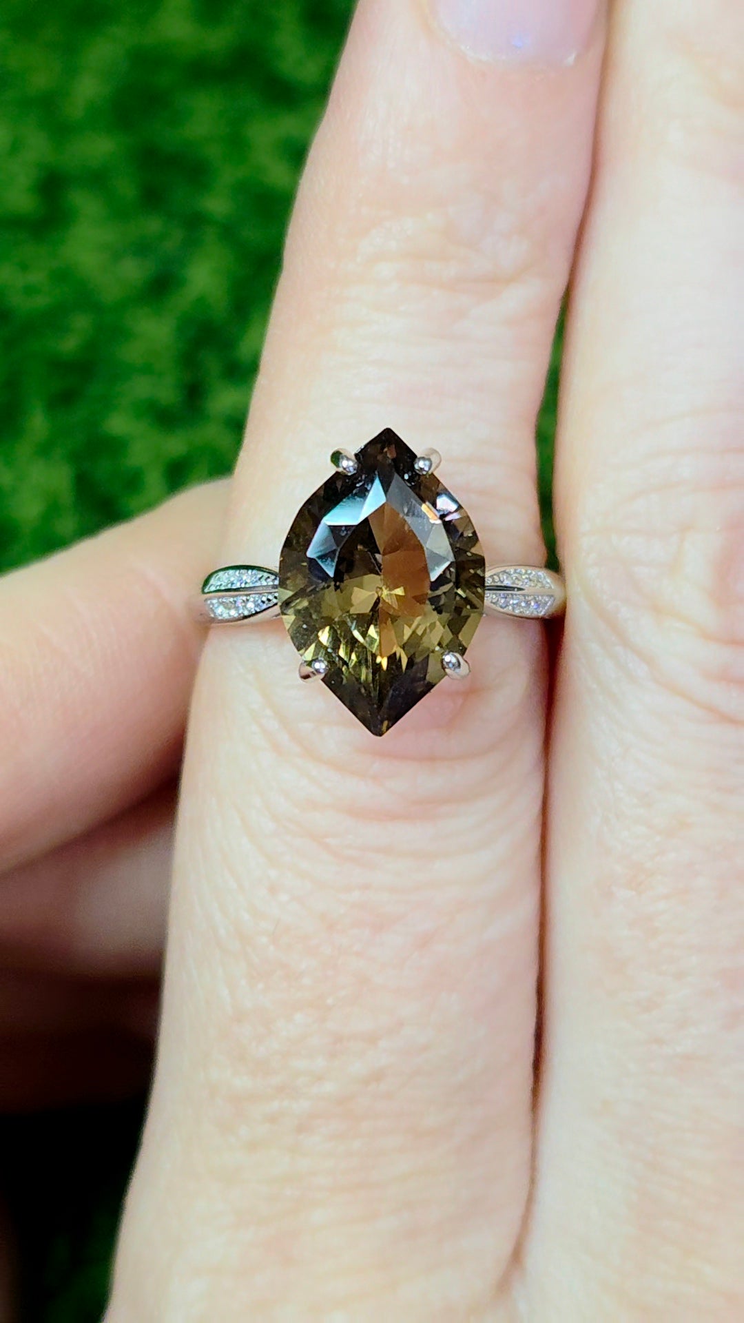 Smokey Quartz Eye Ring B
