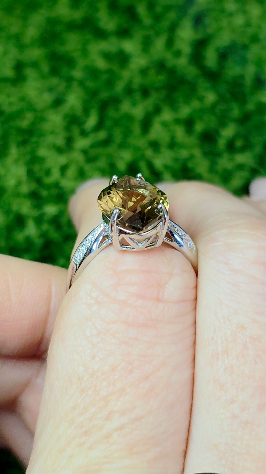 Smokey Quartz Eye Ring B