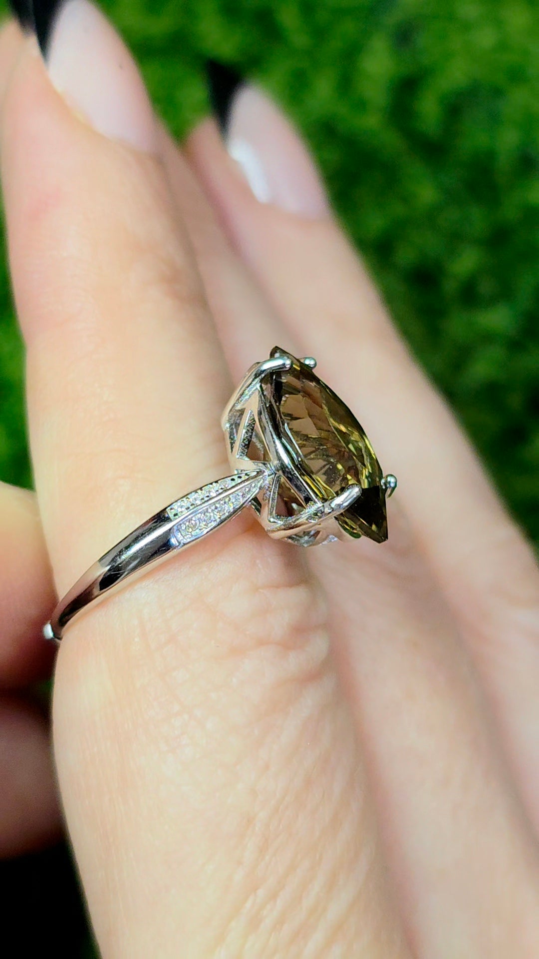 Smokey Quartz Eye Ring B