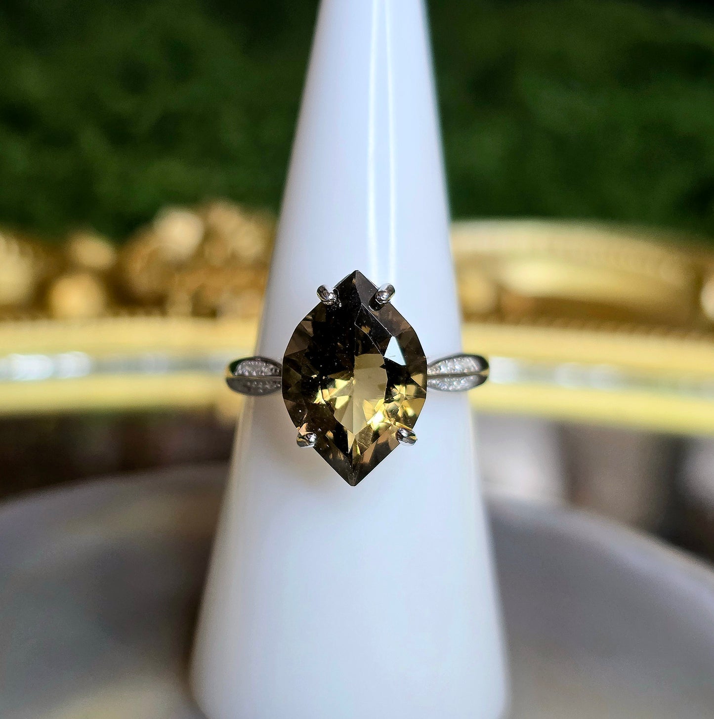 Smokey Quartz Eye Ring B
