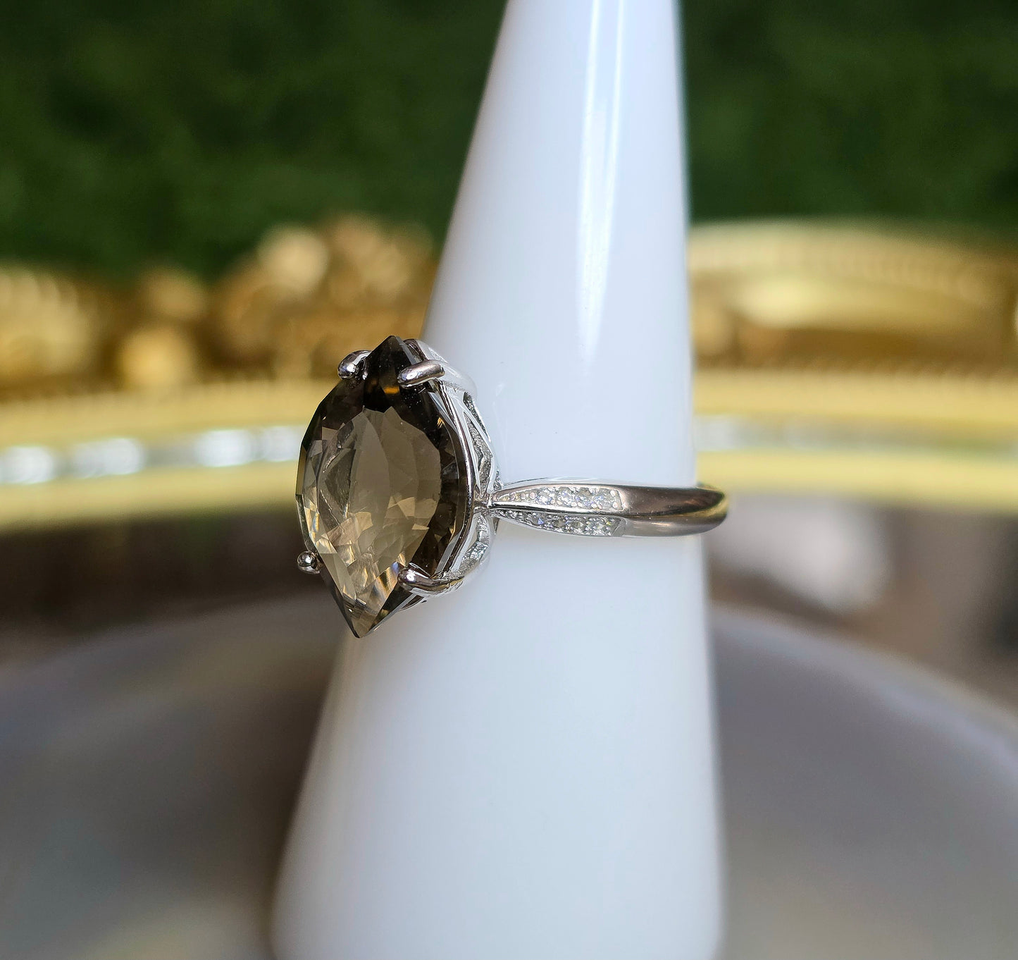 Smokey Quartz Eye Ring B