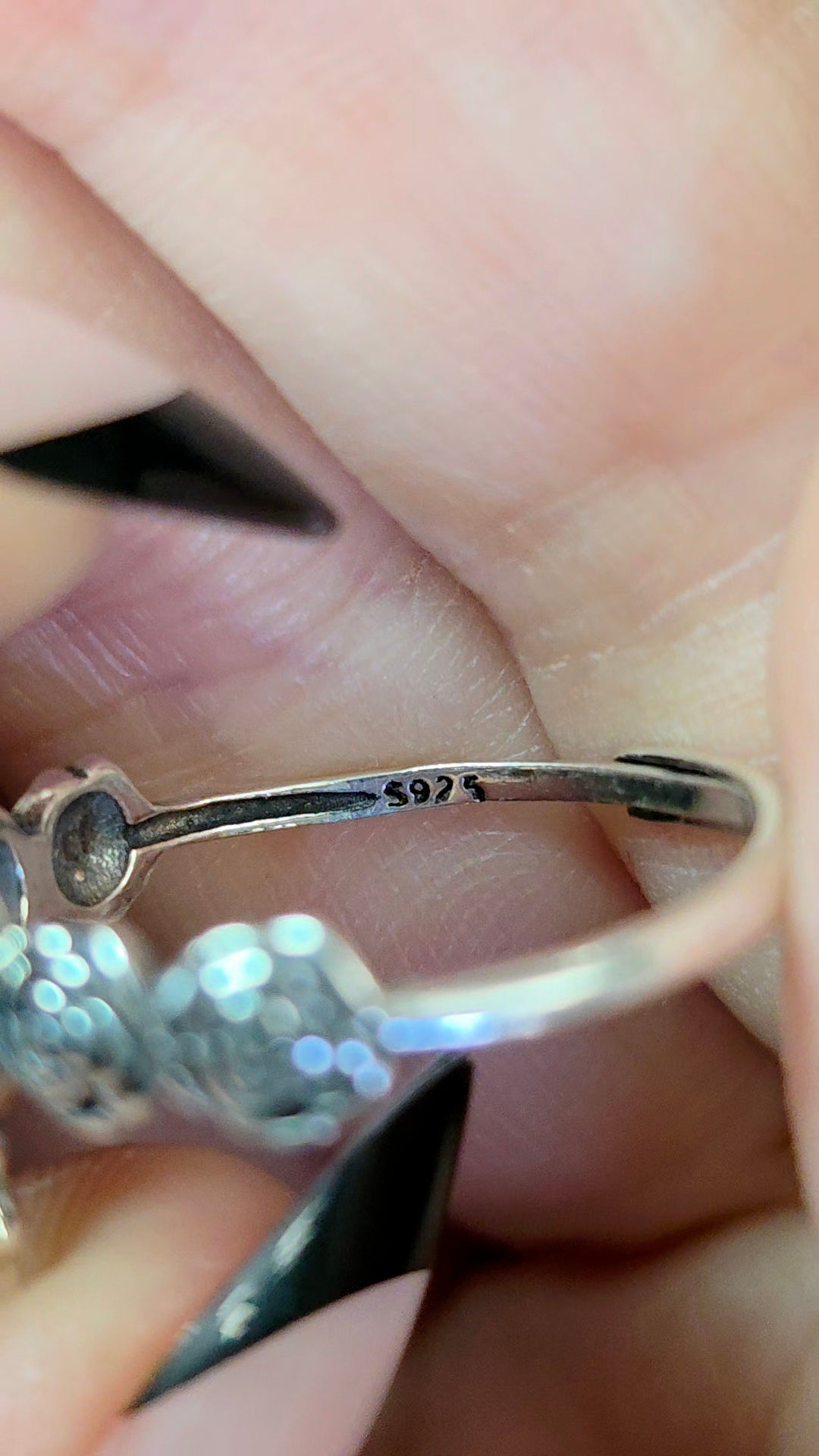 Smokey Quartz Rose and Dagger Ring