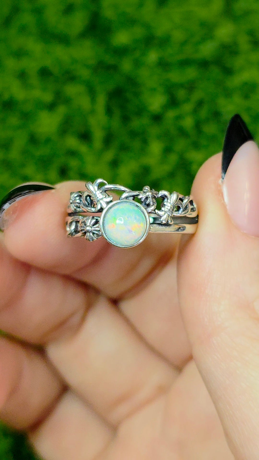 Opal Fleur De Lis Ring A
