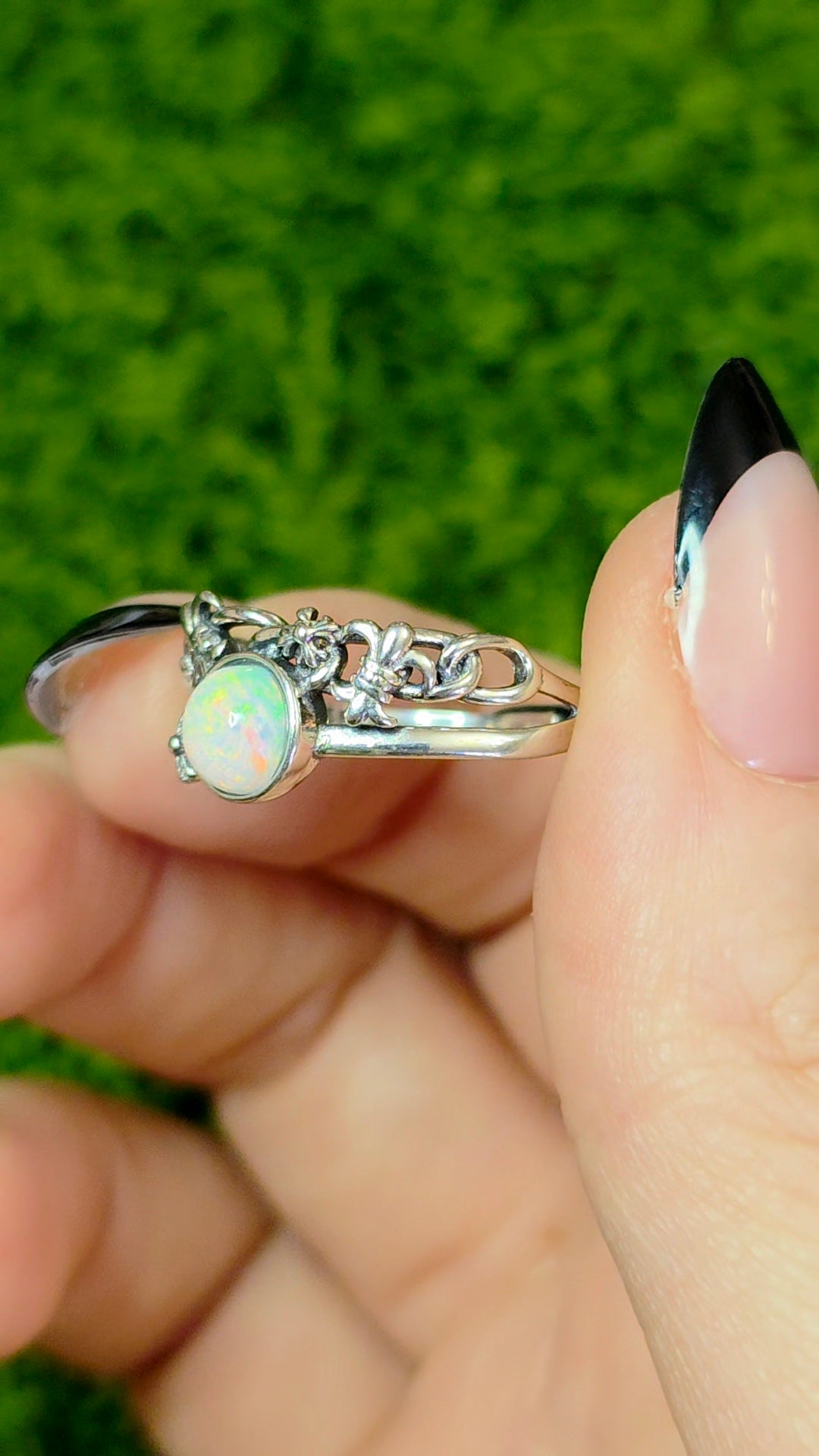 Opal Fleur De Lis Ring A