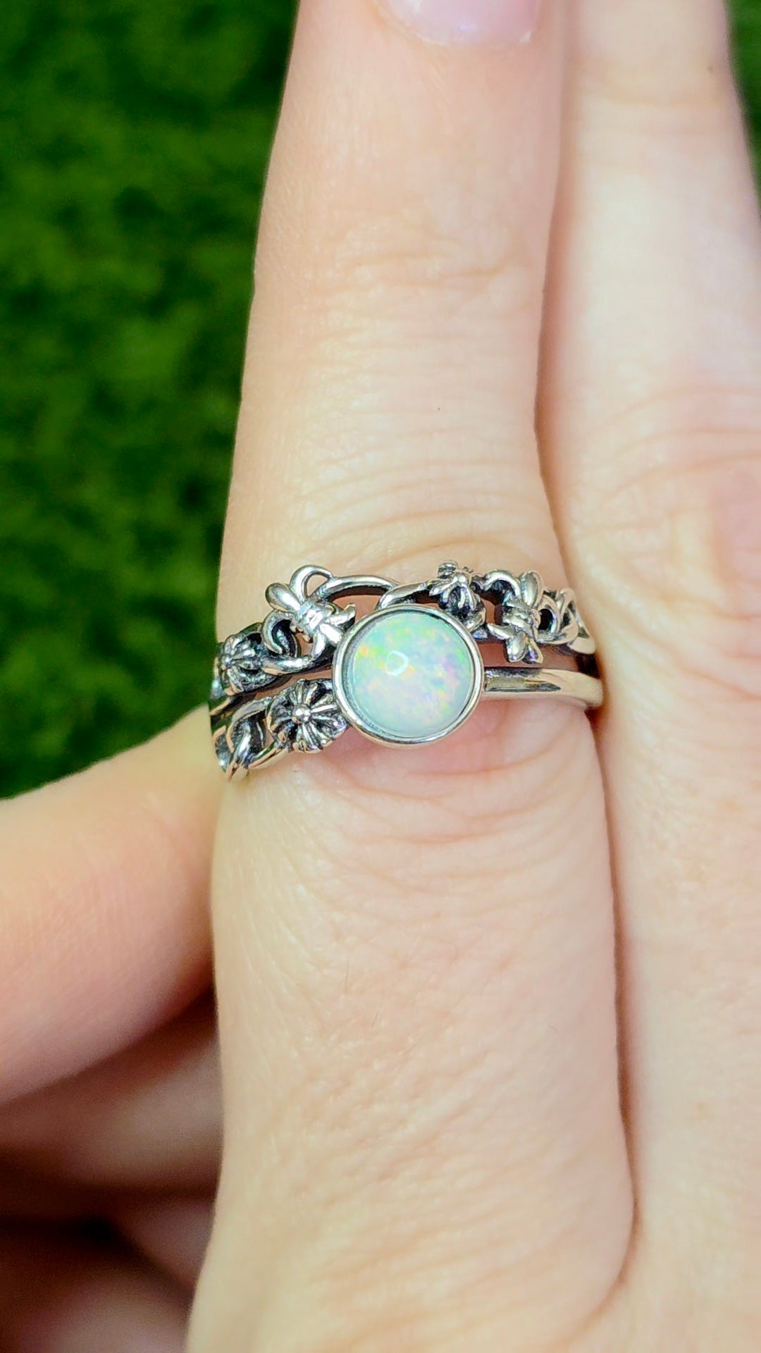 Opal Fleur De Lis Ring A