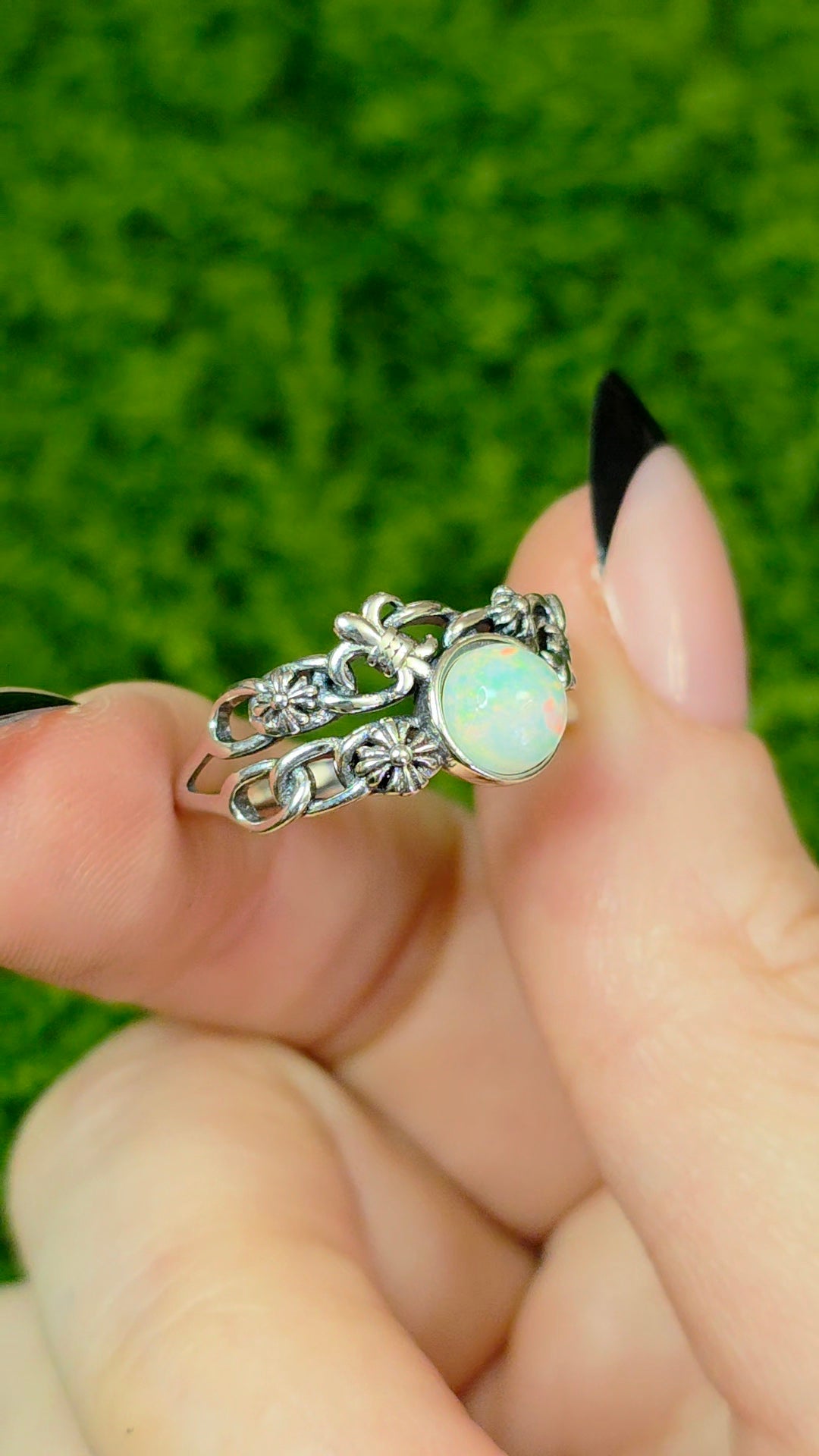 Opal Fleur De Lis Ring A