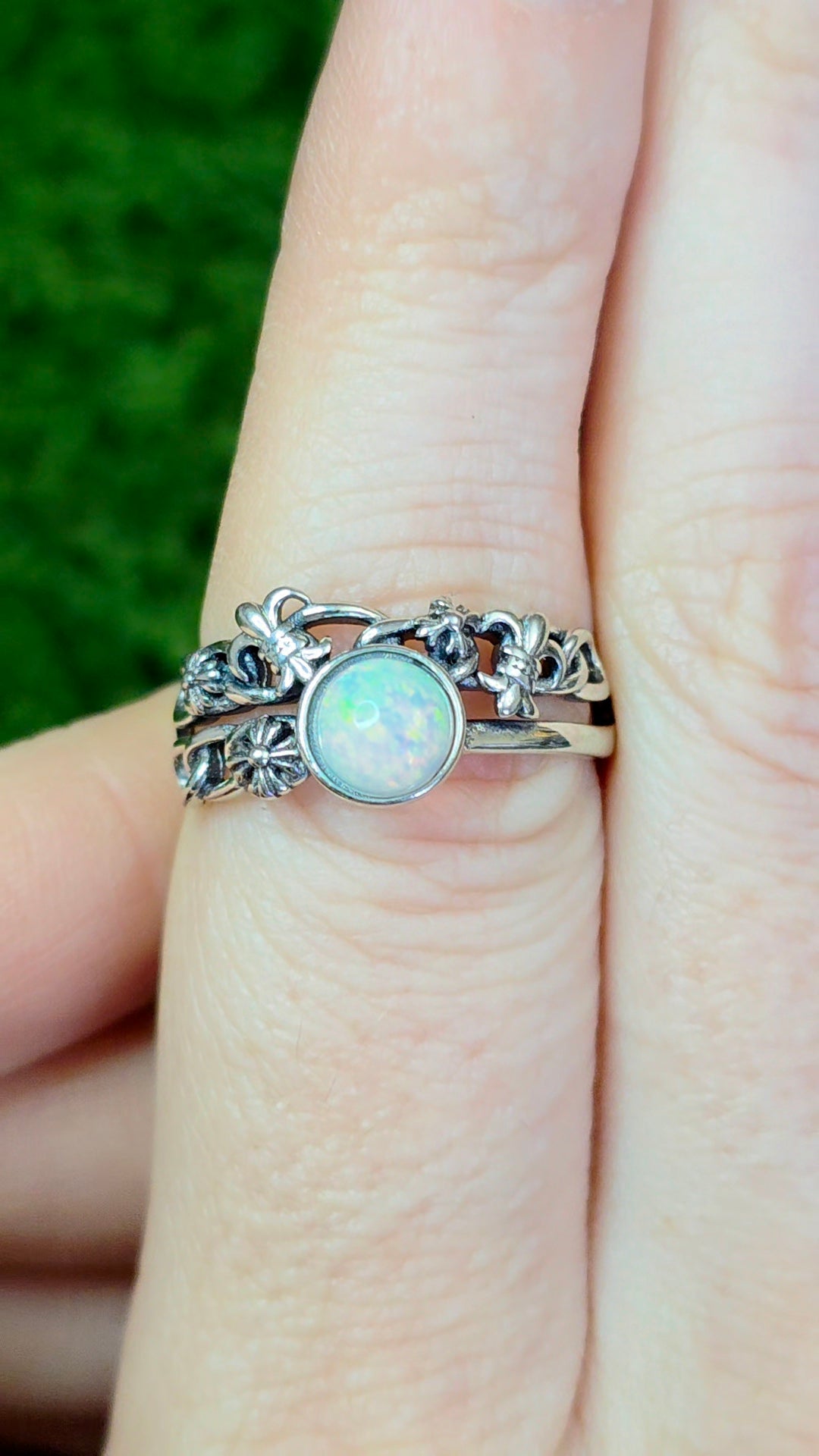 Opal Fleur De Lis Ring A