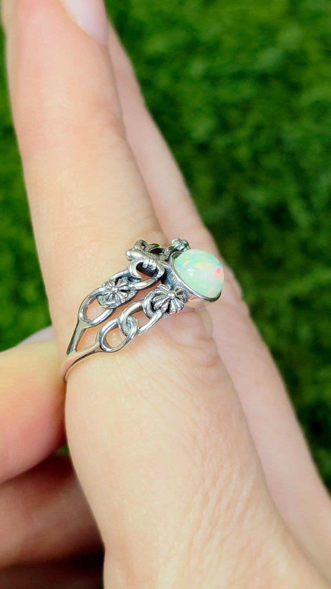 Opal Fleur De Lis Ring A