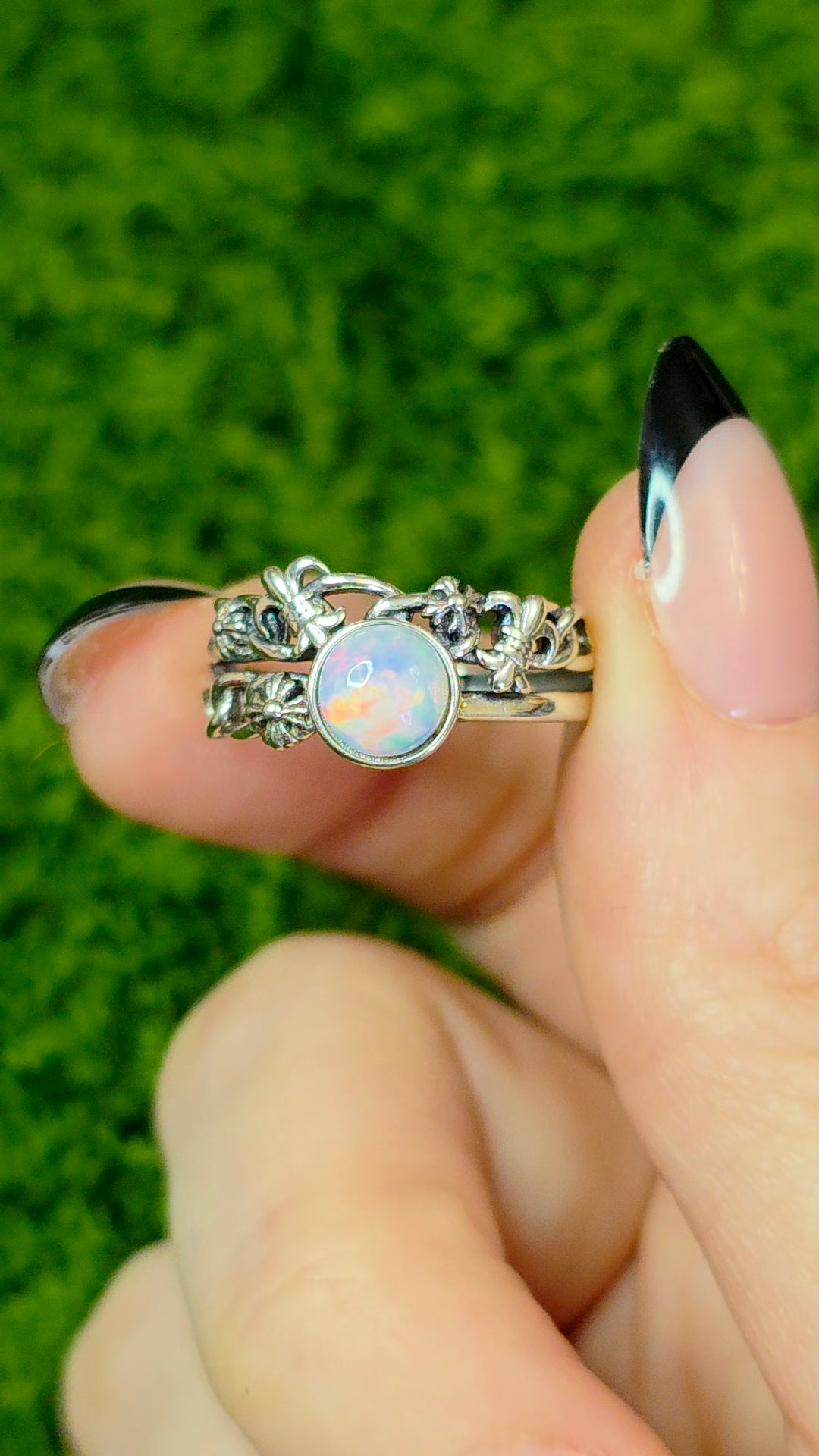 Opal Fleur De Lis Ring B