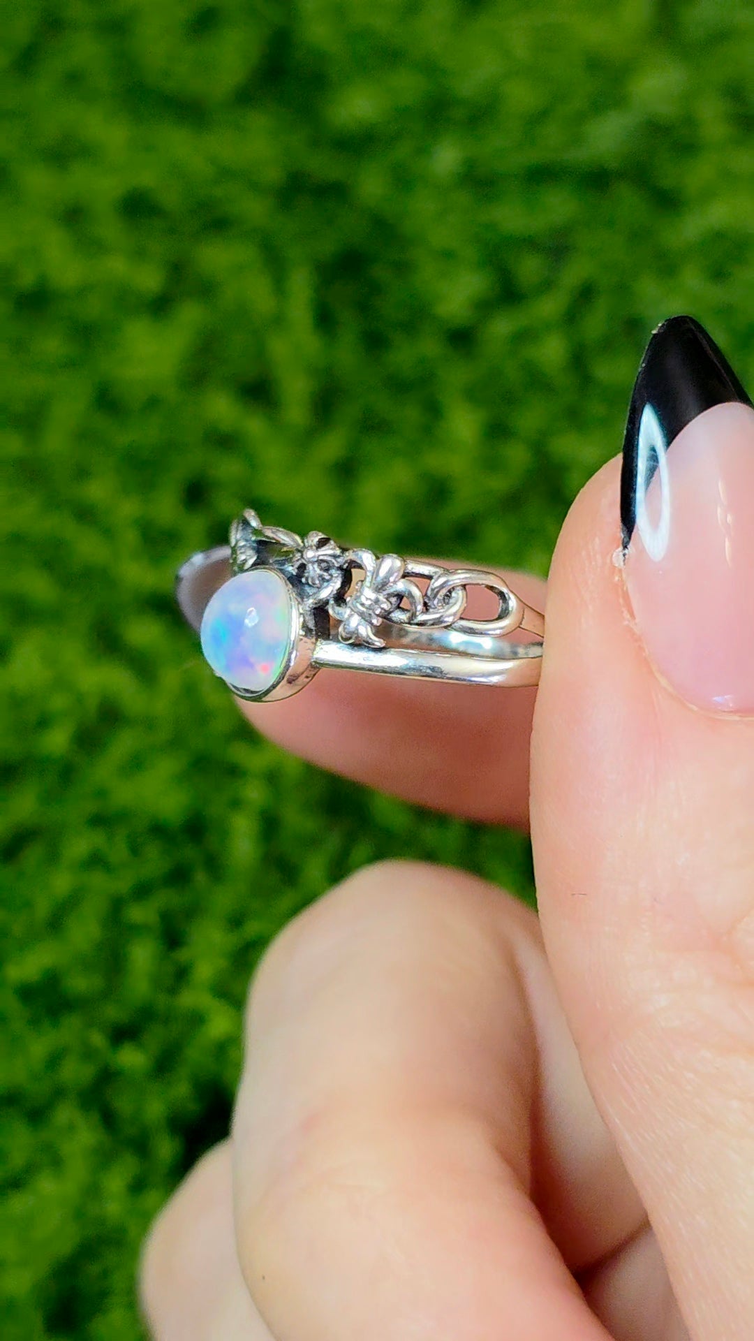 Opal Fleur De Lis Ring B