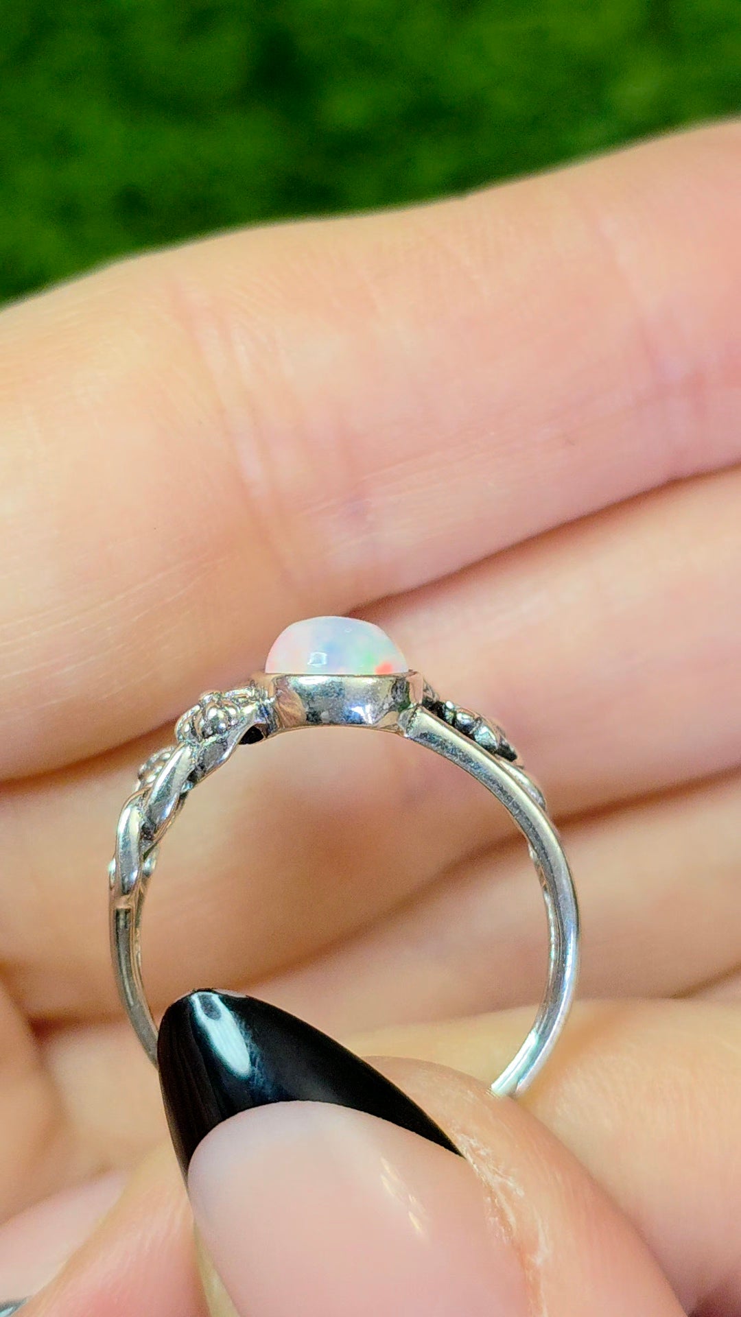 Opal Fleur De Lis Ring B