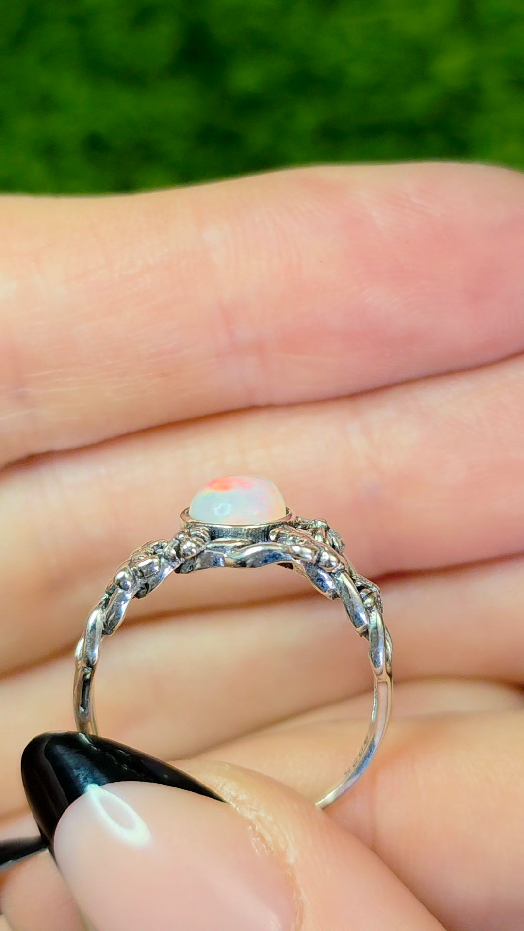 Opal Fleur De Lis Ring B