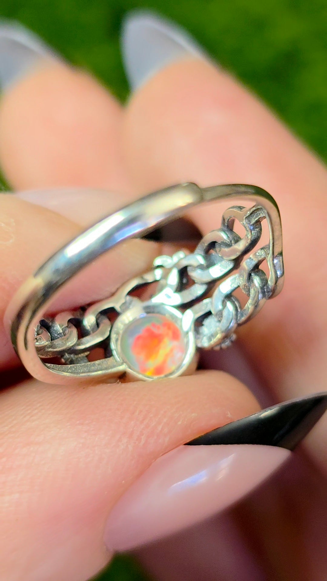 Opal Fleur De Lis Ring B