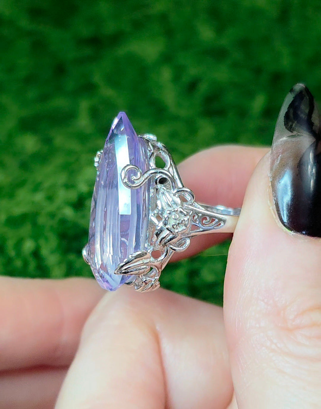 Lavender Moon Quartz Fantasy Ring