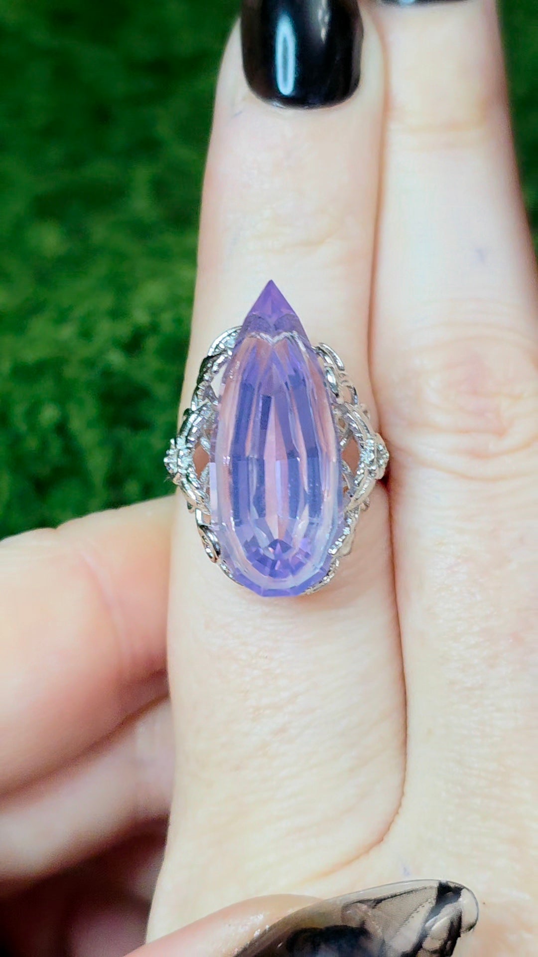 Lavender Moon Quartz Fantasy Ring