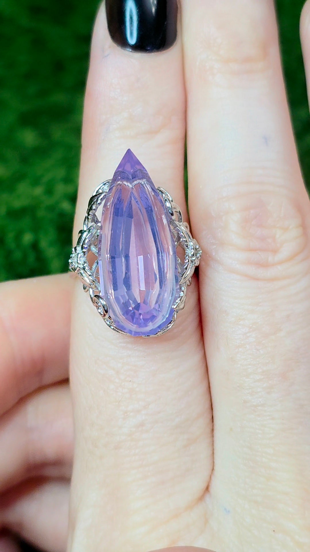 Lavender Moon Quartz Fantasy Ring
