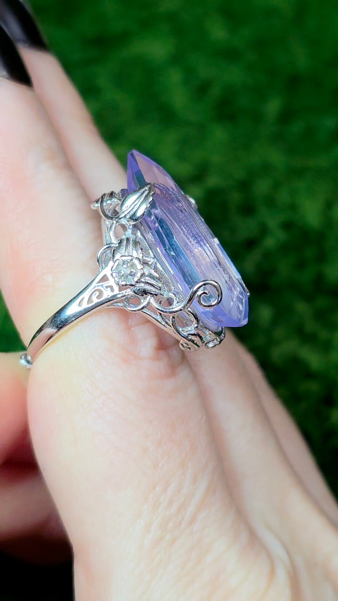Lavender Moon Quartz Fantasy Ring