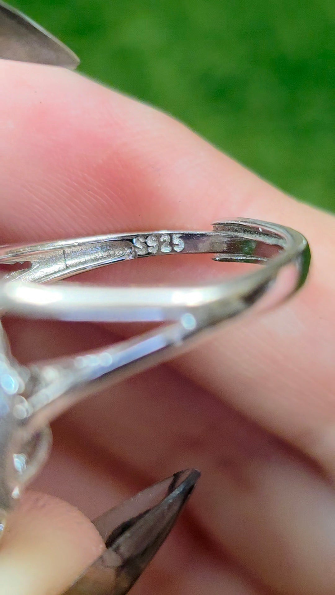 Lavender Moon Quartz Shield Ring