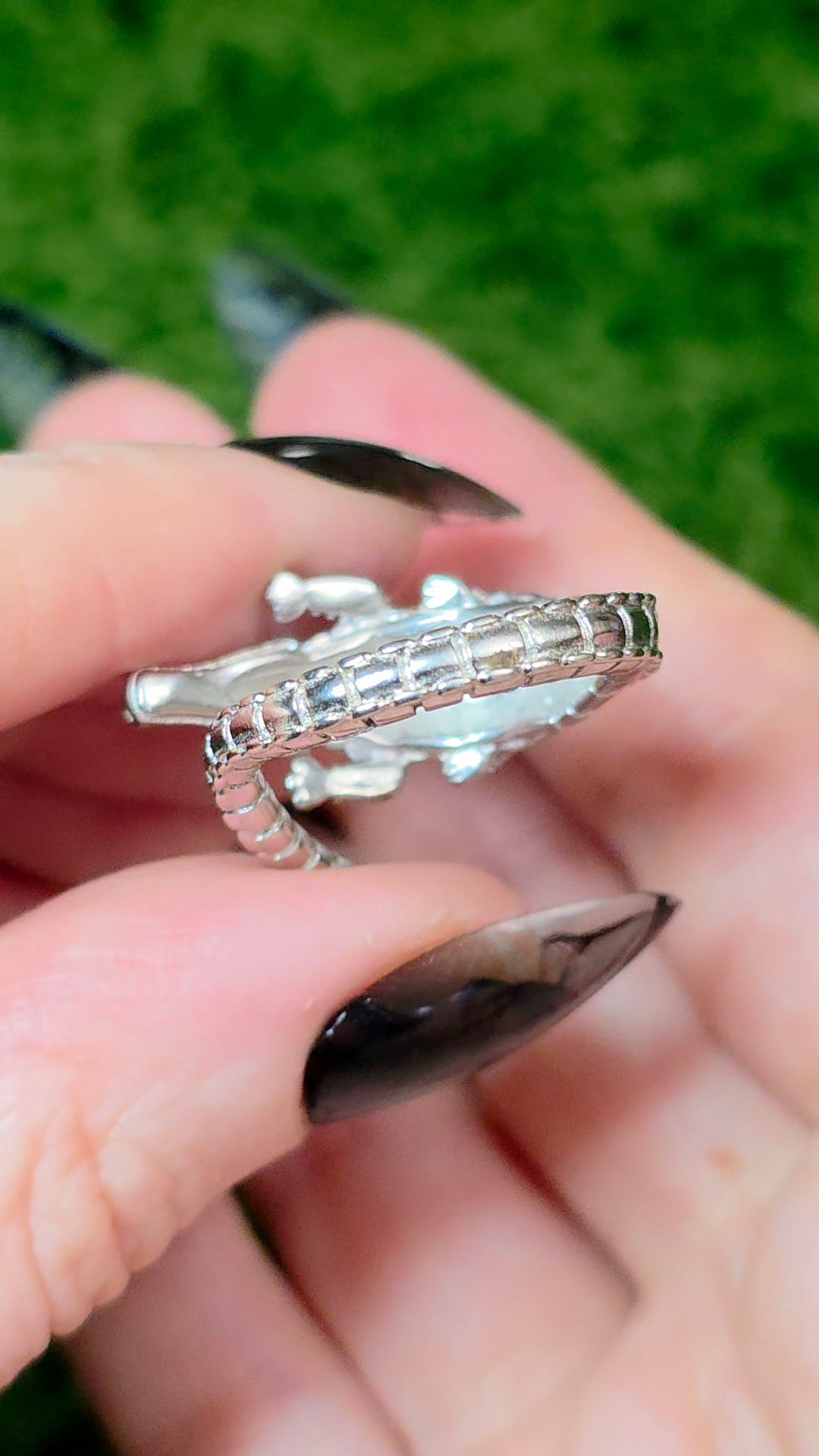Emerald Crocodile Ring