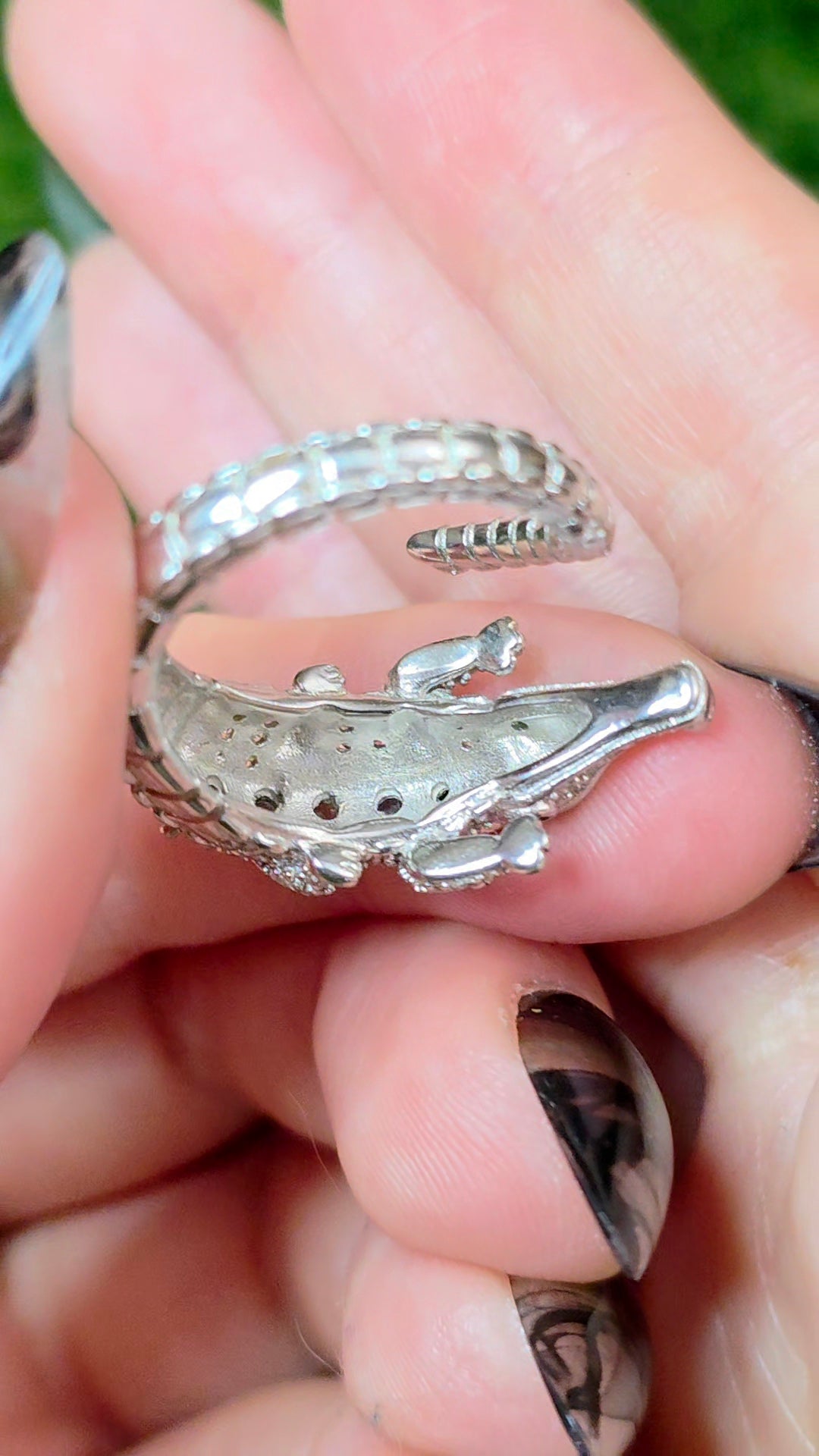 Emerald Crocodile Ring