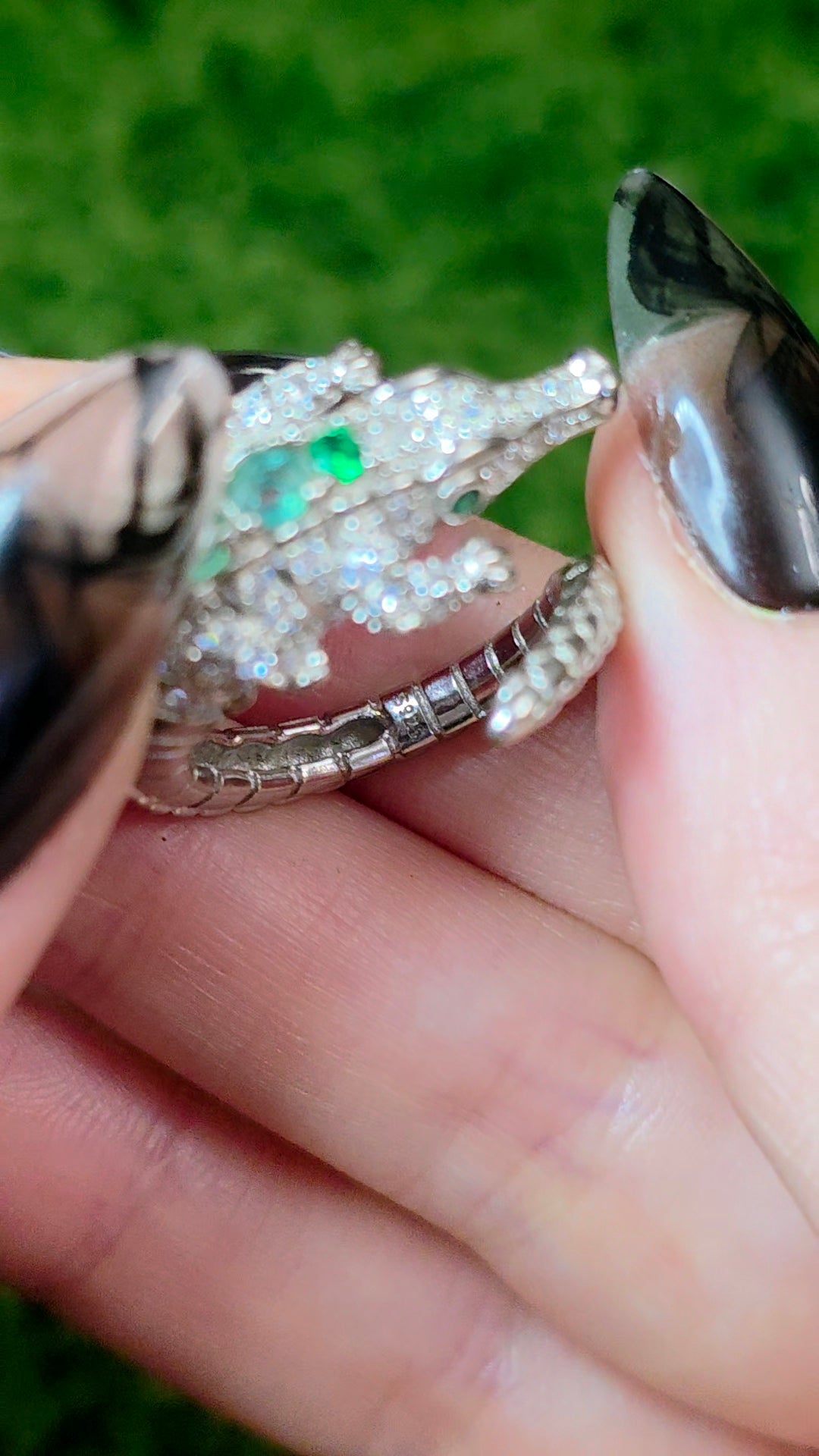 Emerald Crocodile Ring
