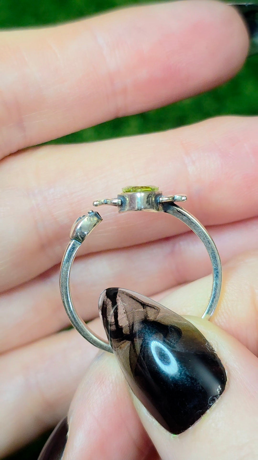 Peridot Lotus Ring