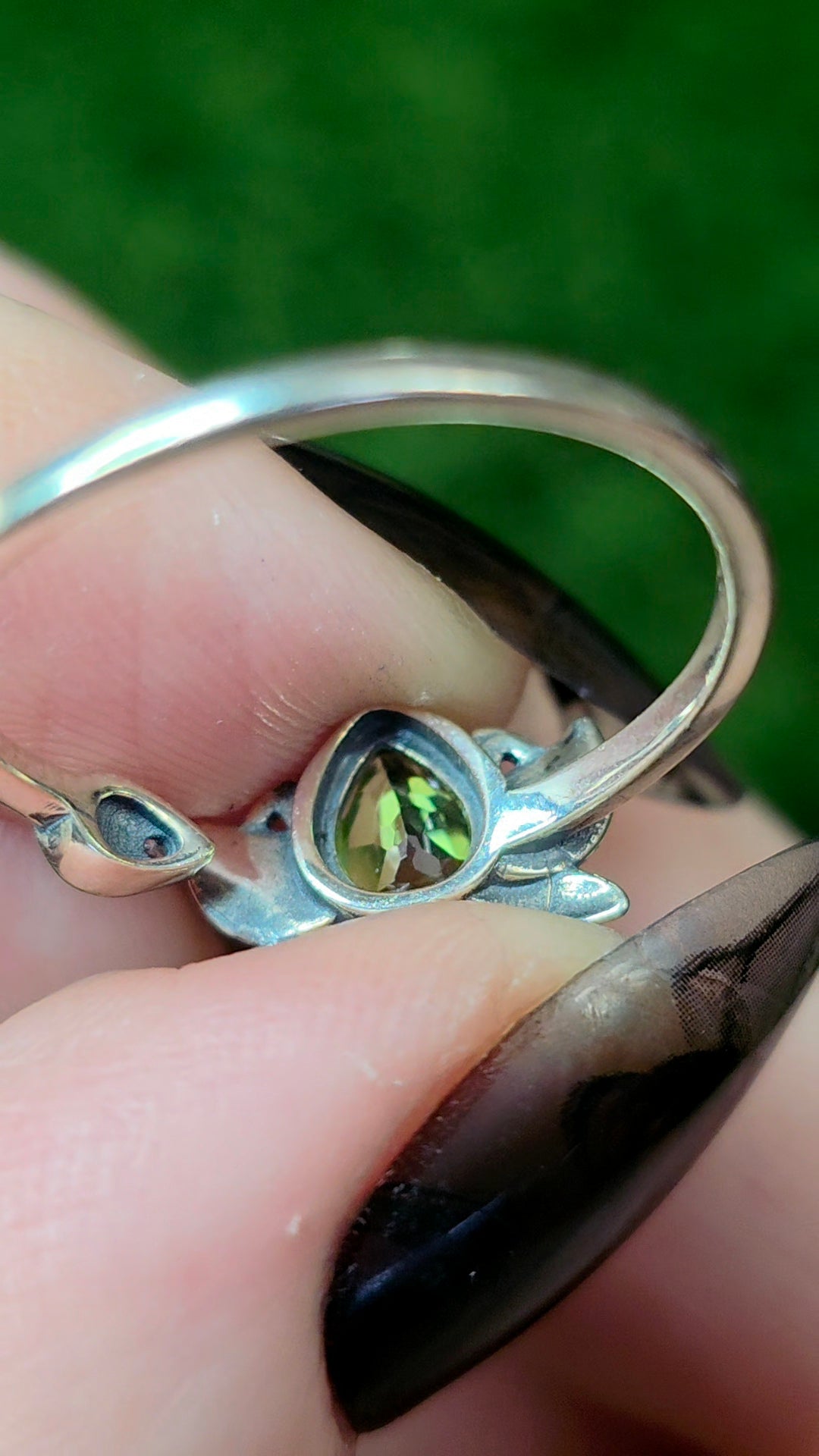 Peridot Lotus Ring
