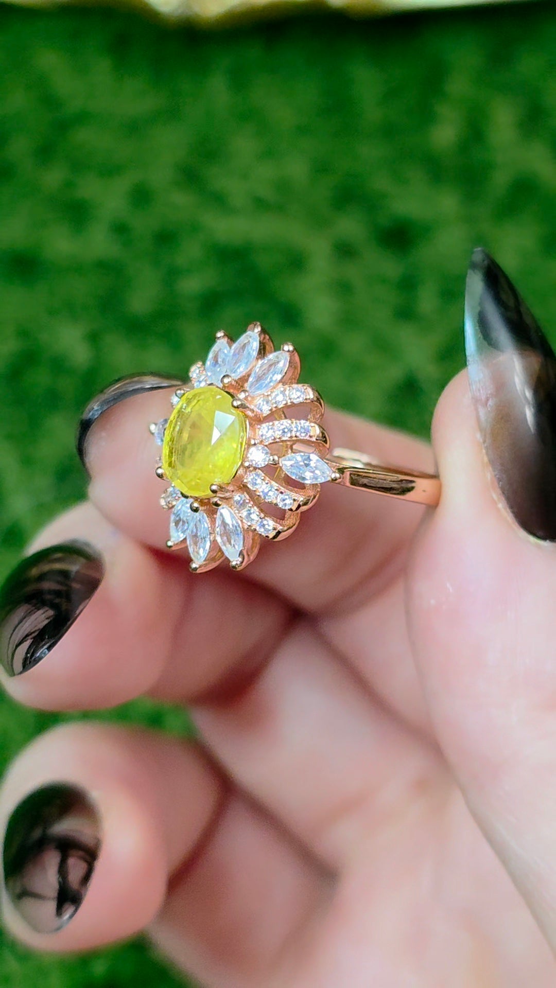 Yellow Sapphire Rose Gold Ring B