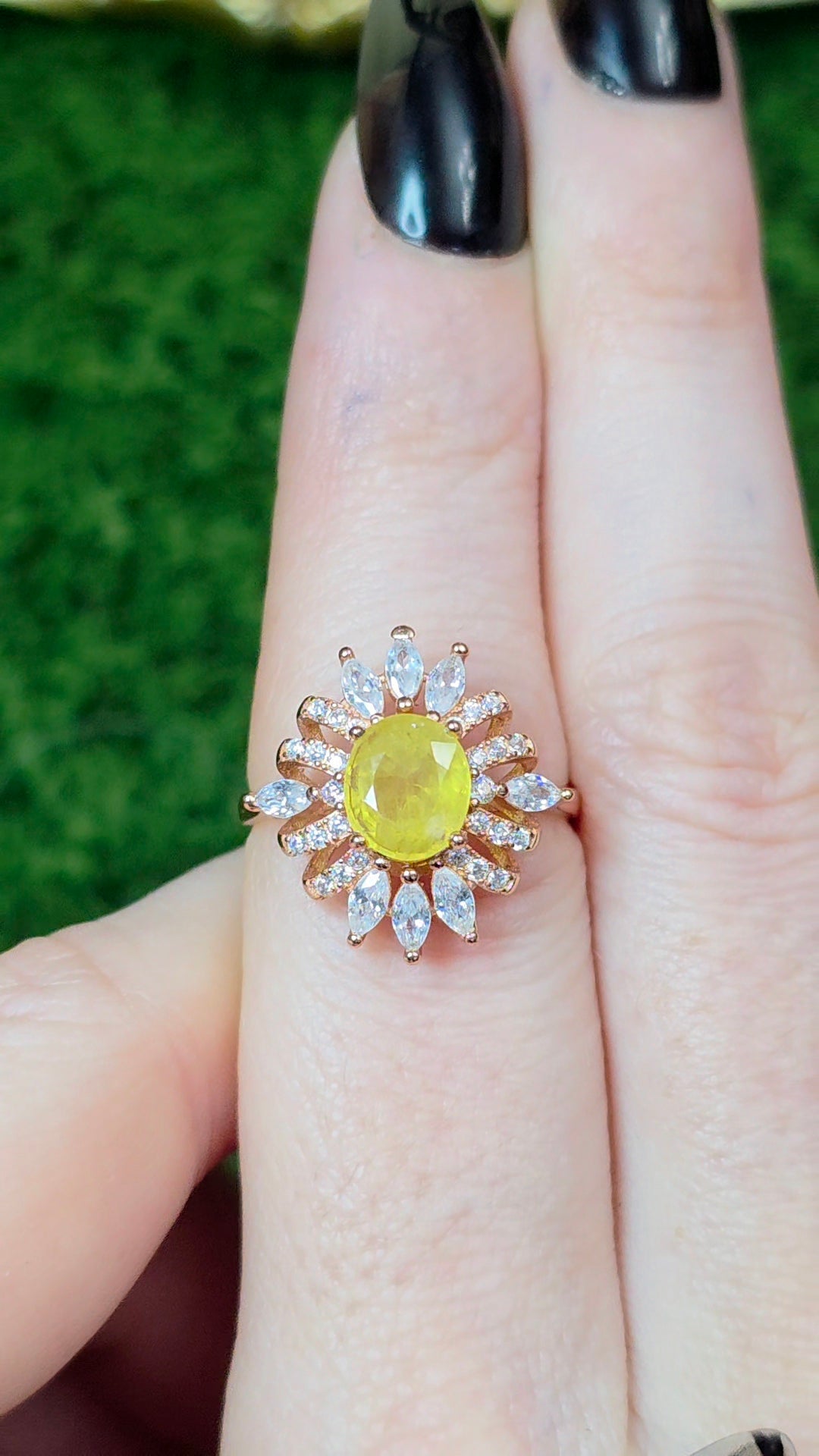 Yellow Sapphire Rose Gold Ring B
