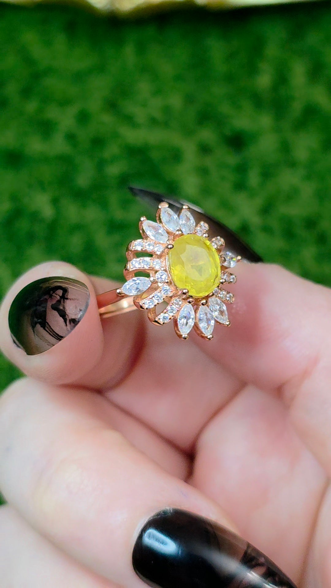 Yellow Sapphire Rose Gold Ring B