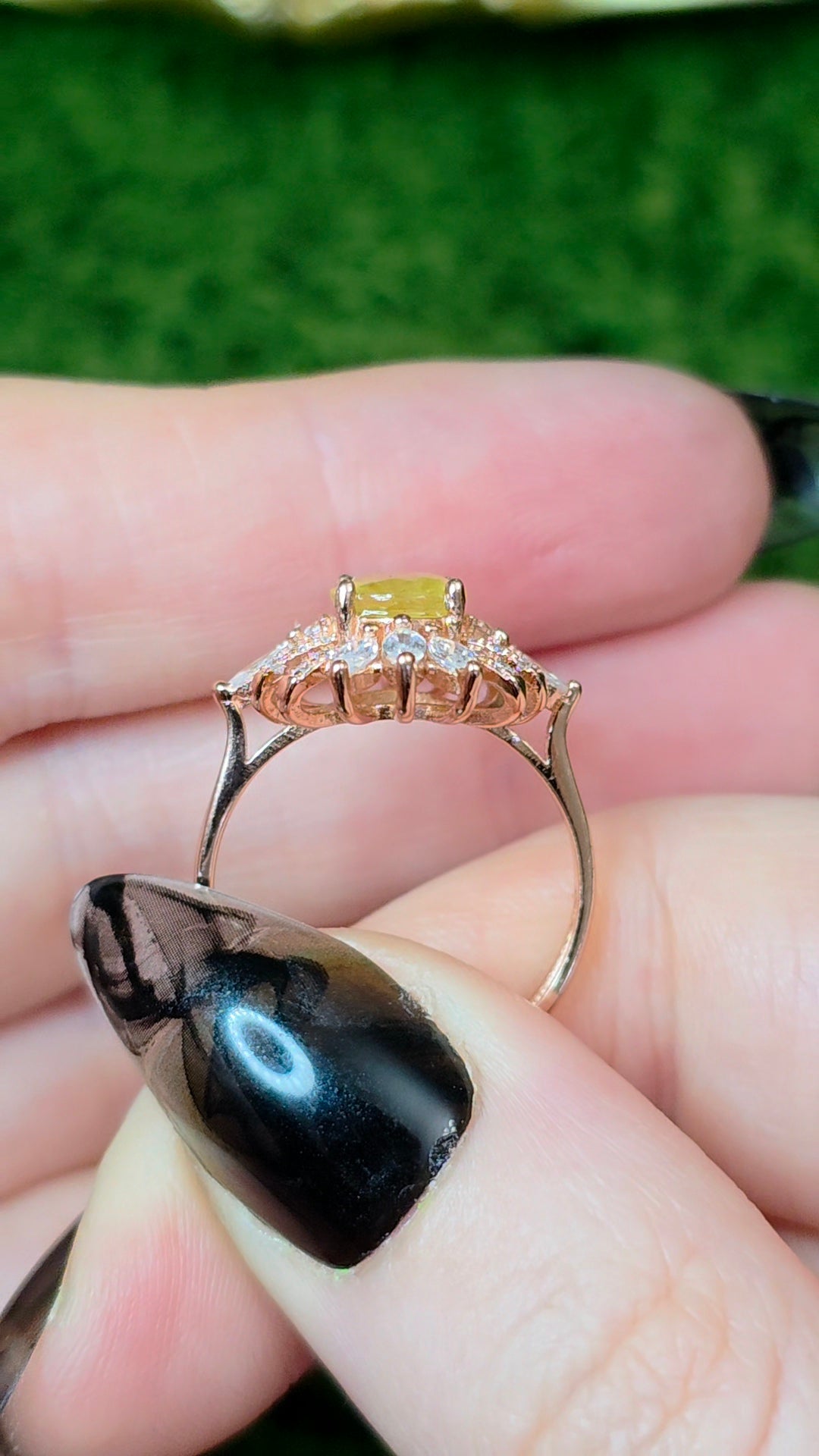 Yellow Sapphire Rose Gold Ring B