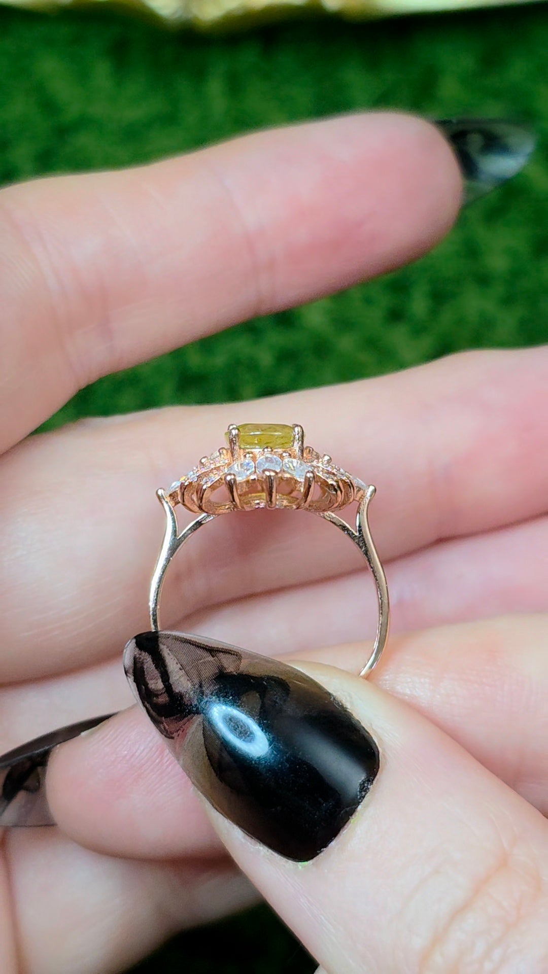 Yellow Sapphire Rose Gold Ring B