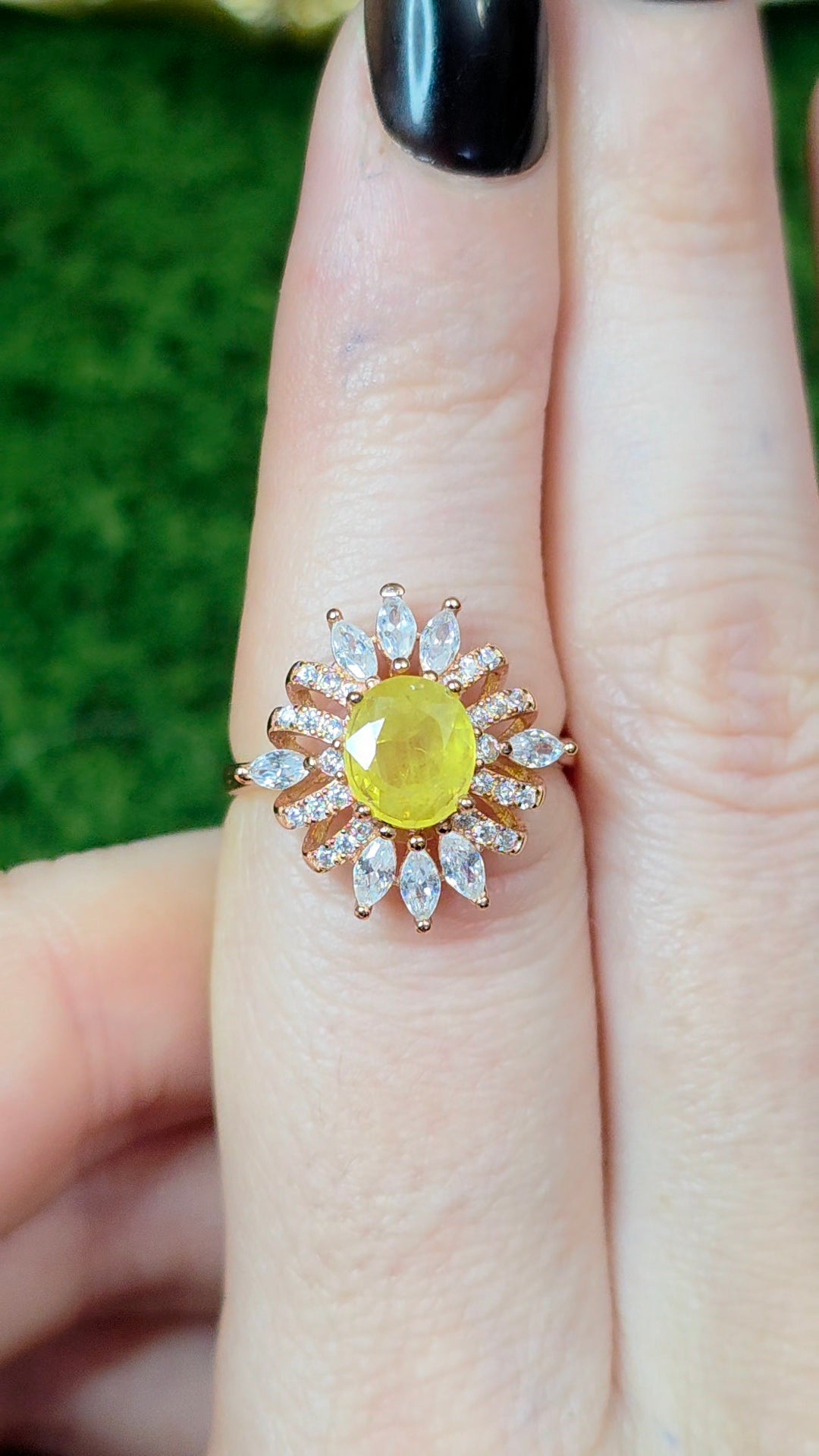 Yellow Sapphire Rose Gold Ring B
