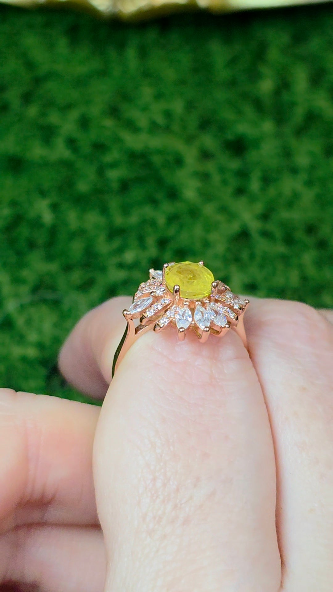Yellow Sapphire Rose Gold Ring B