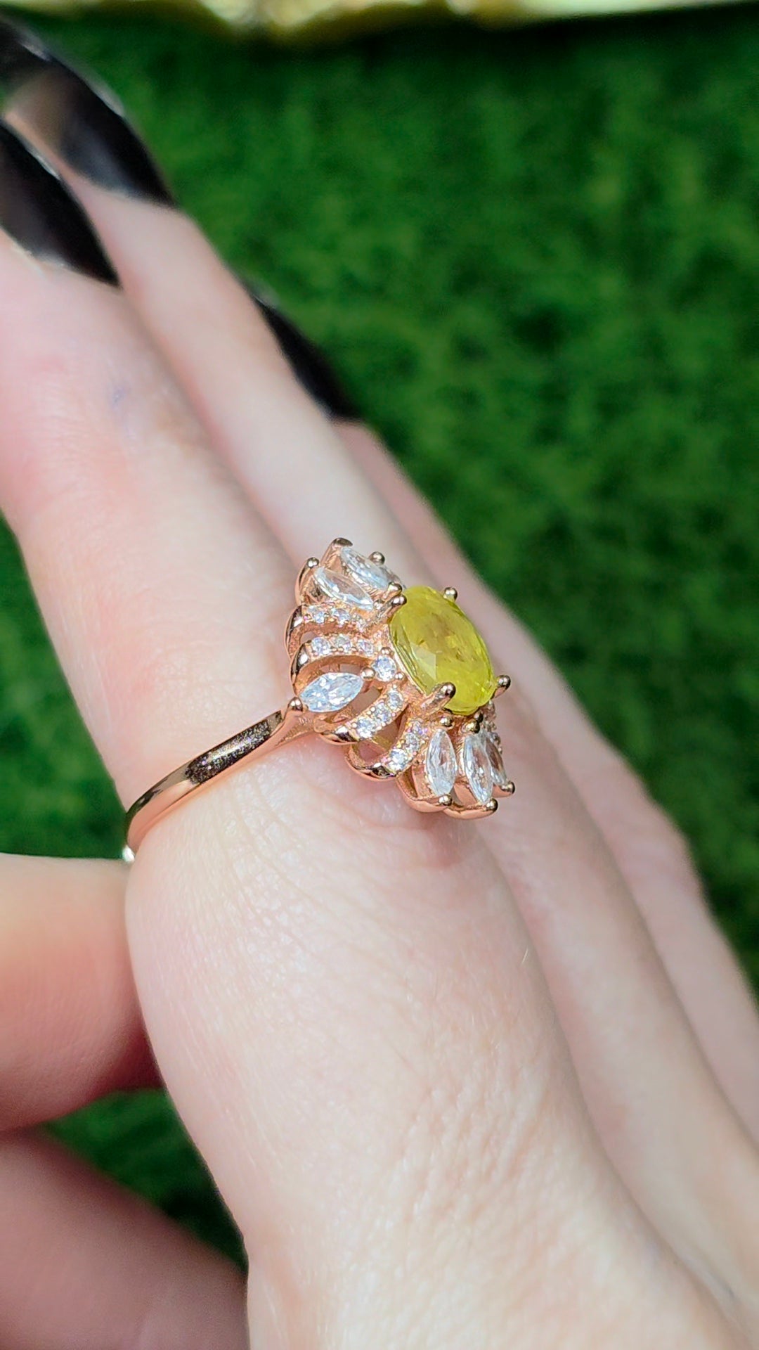 Yellow Sapphire Rose Gold Ring B