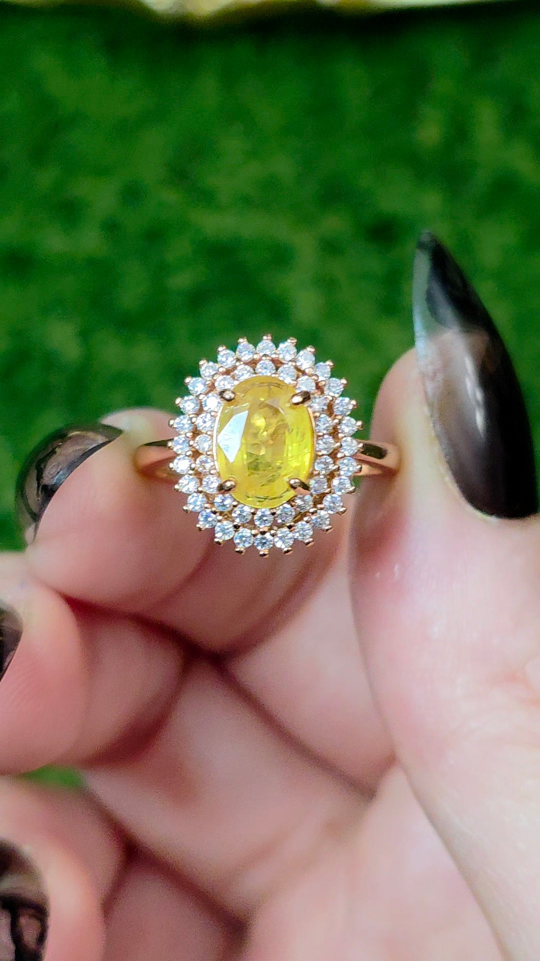 Yellow Sapphire Rose Gold Ring C