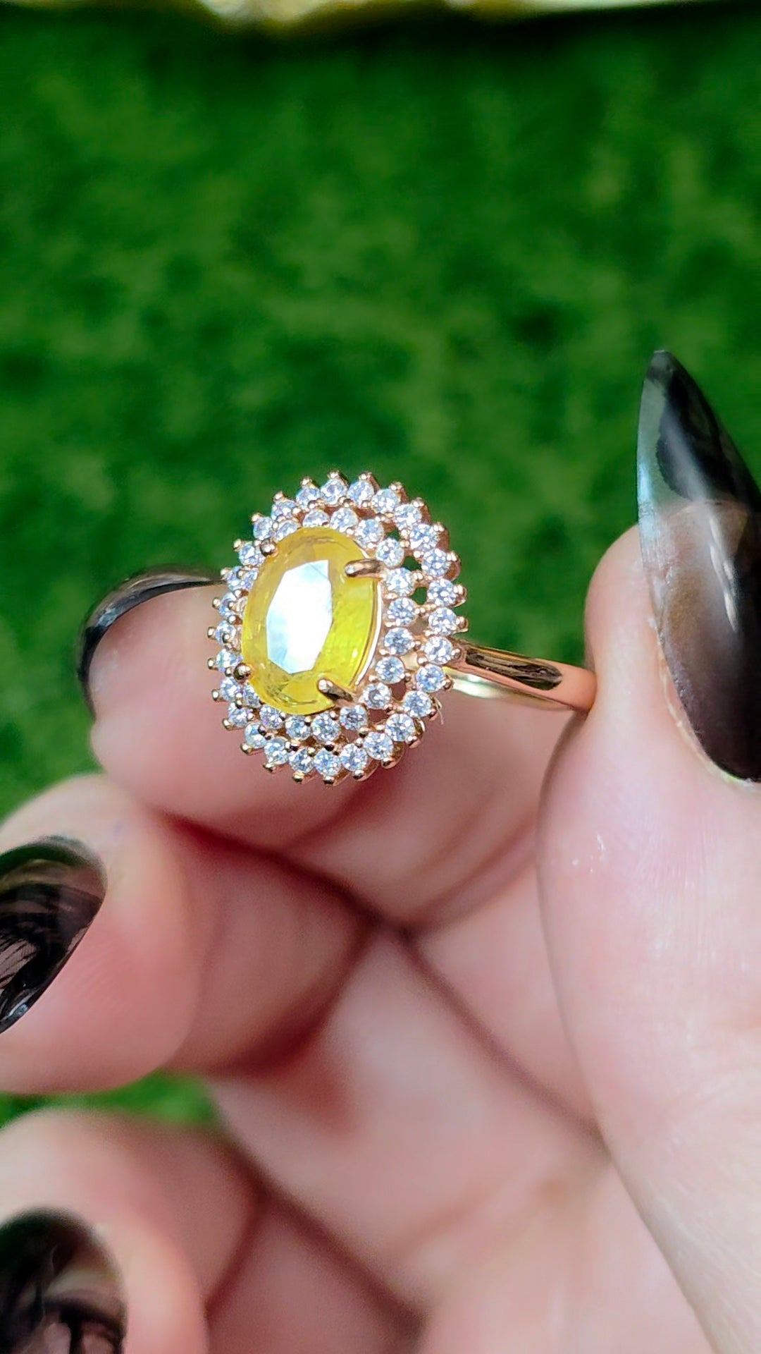 Yellow Sapphire Rose Gold Ring C