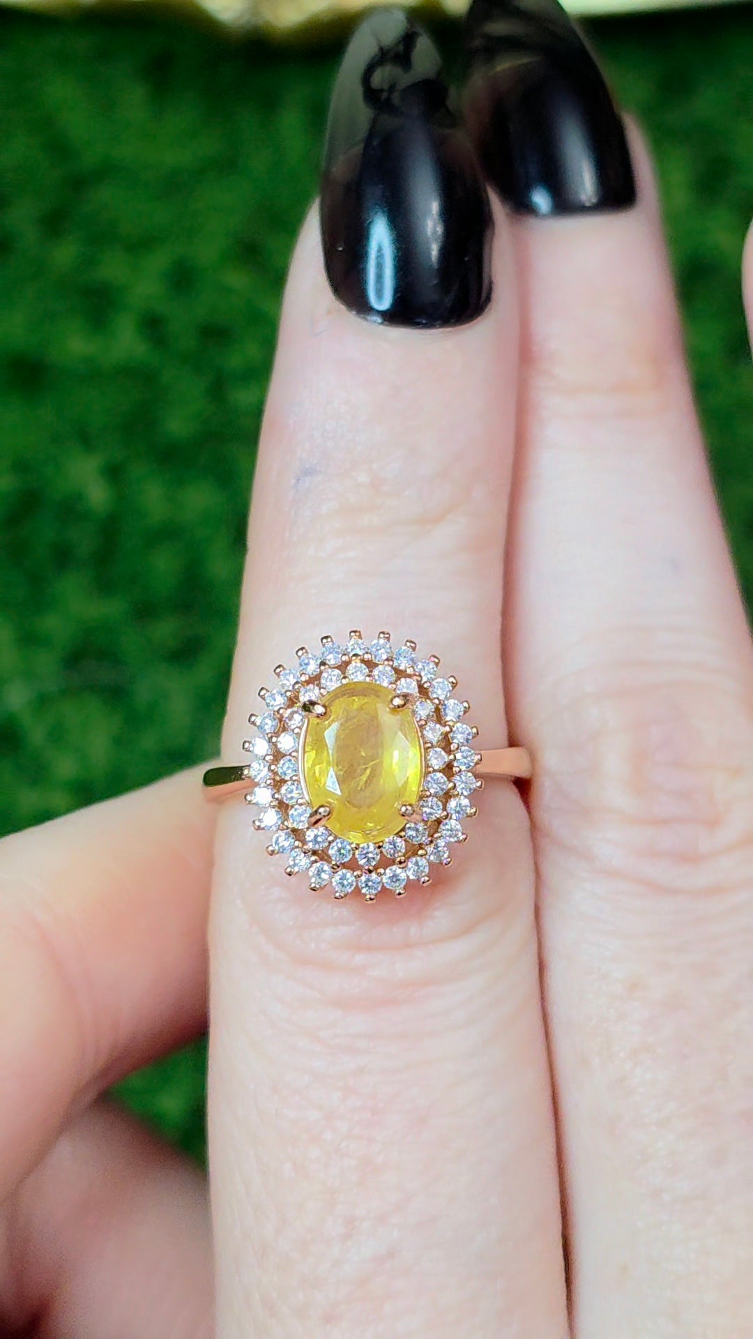 Yellow Sapphire Rose Gold Ring C
