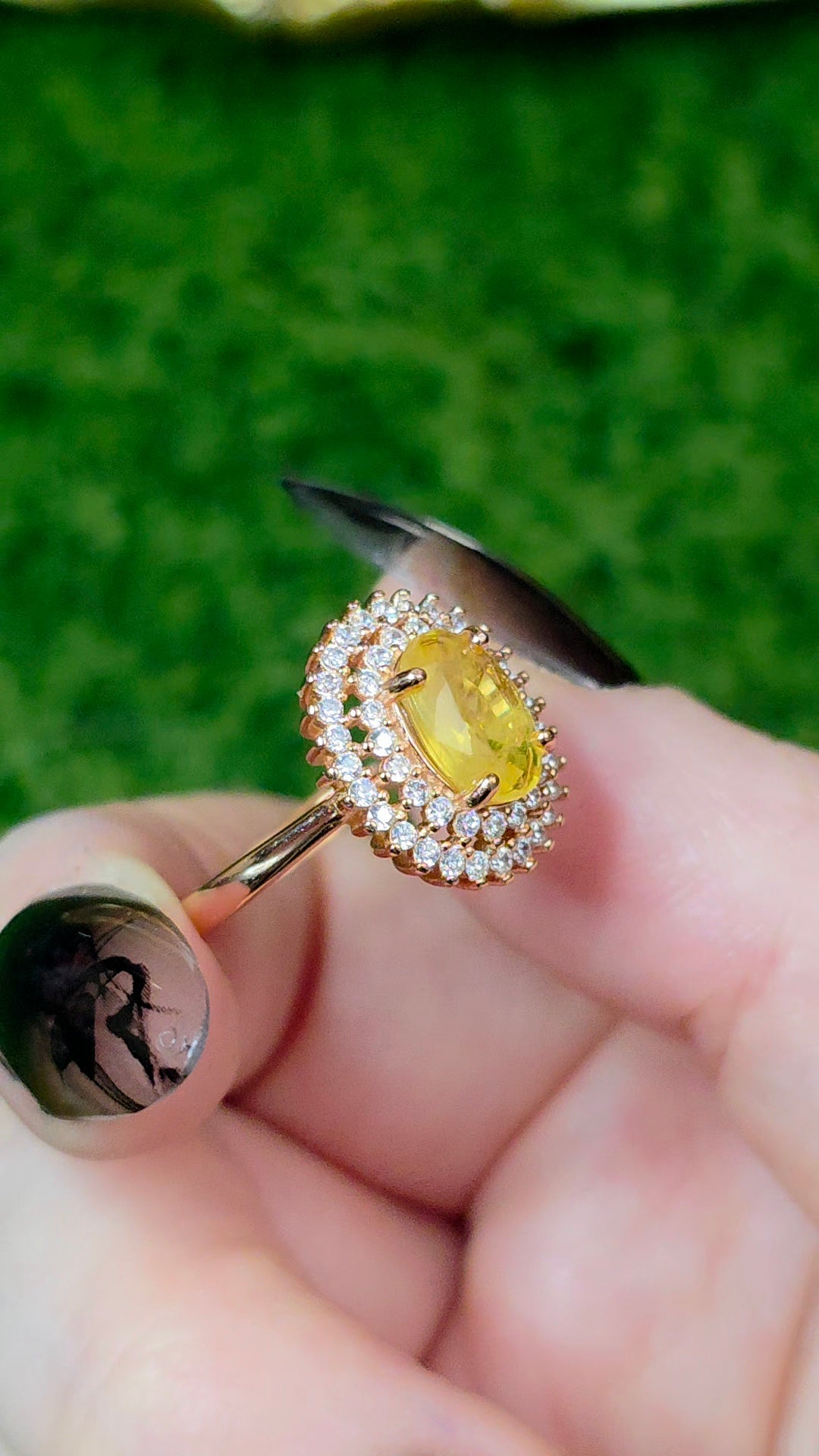 Yellow Sapphire Rose Gold Ring C