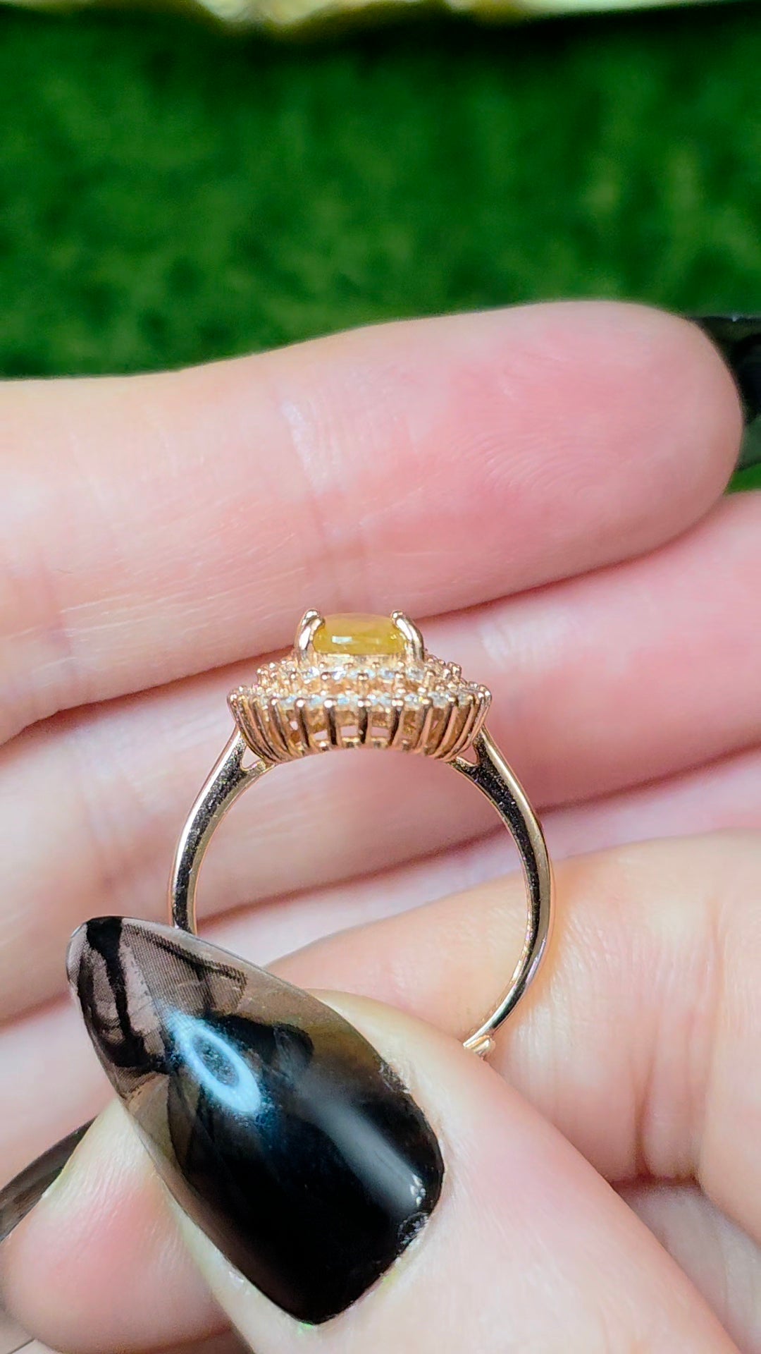 Yellow Sapphire Rose Gold Ring C