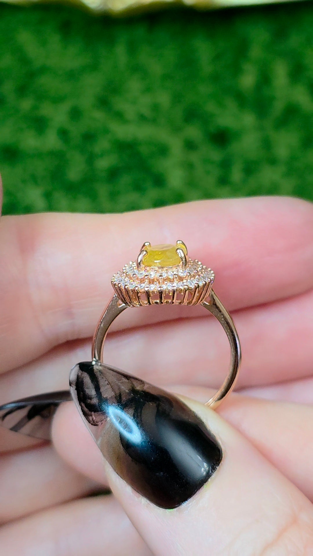 Yellow Sapphire Rose Gold Ring C